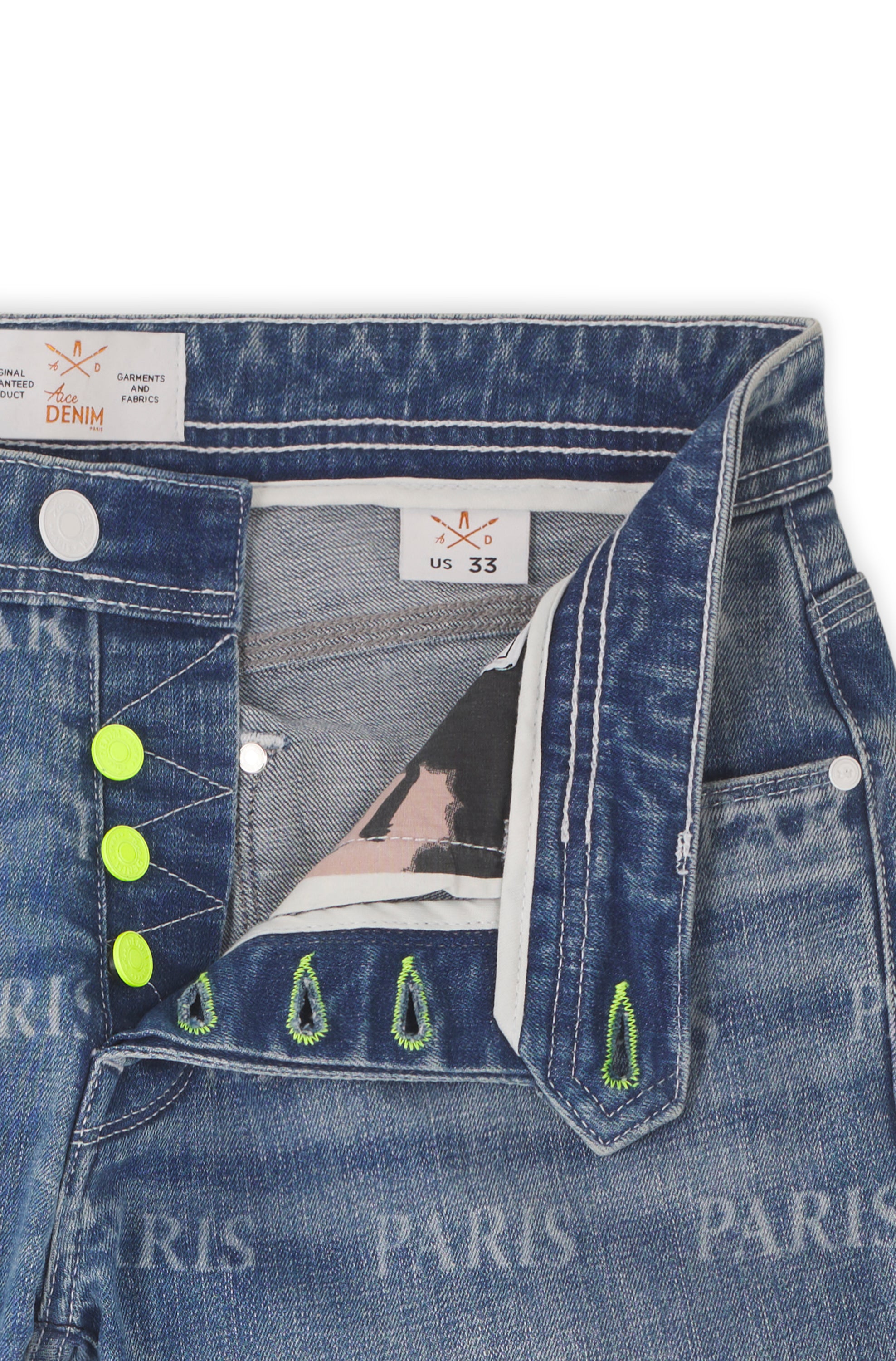 Jeans slim homme délavé paris Vue 2 - Ace Denim Paris