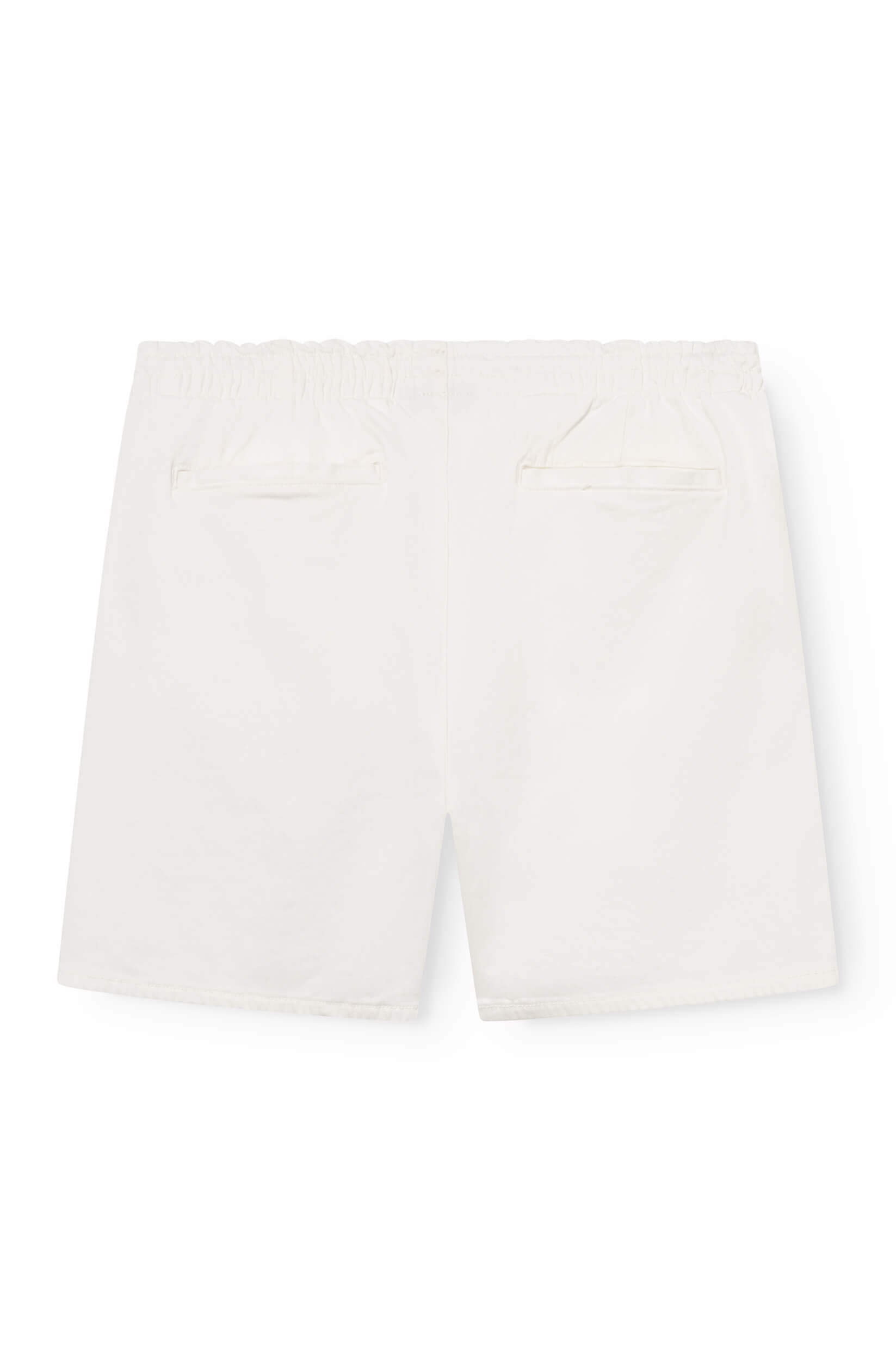 back of the white denim shorts