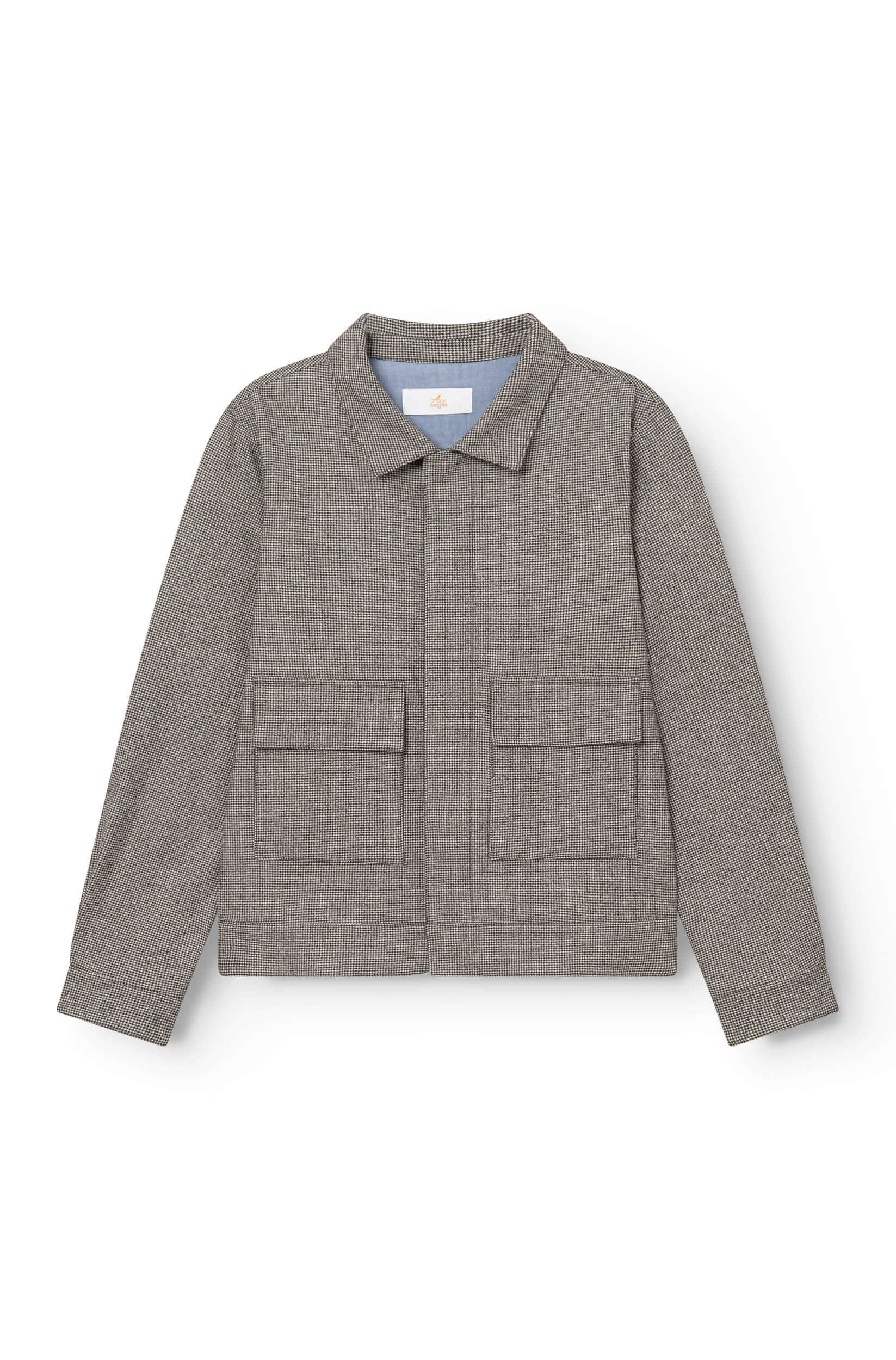 AD178 - White Houndstooth Merino Wool Jacket