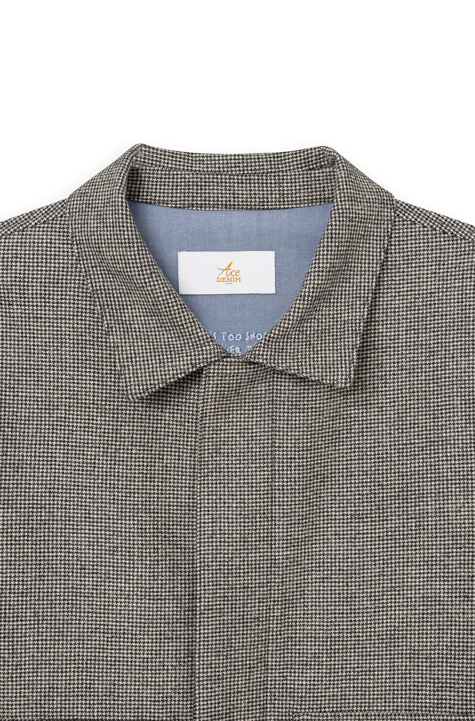 AD178 - White Houndstooth Merino Wool Jacket
