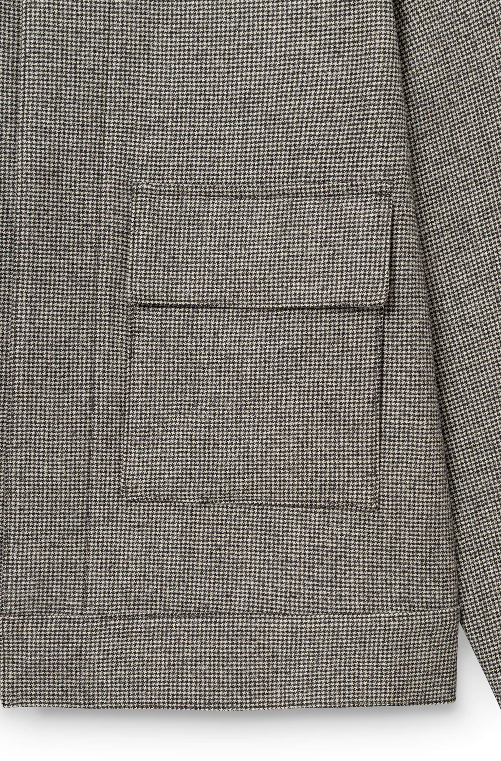 AD178 - White Houndstooth Merino Wool Jacket
