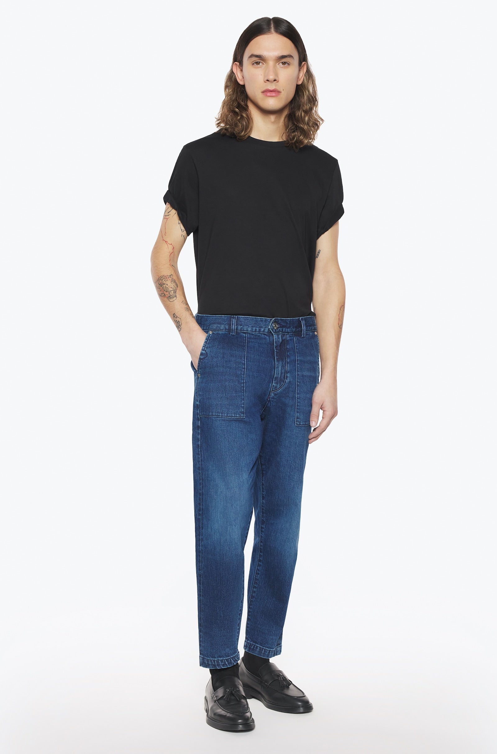 Pantalon cargo homme pierre foncé - Ace Denim Paris