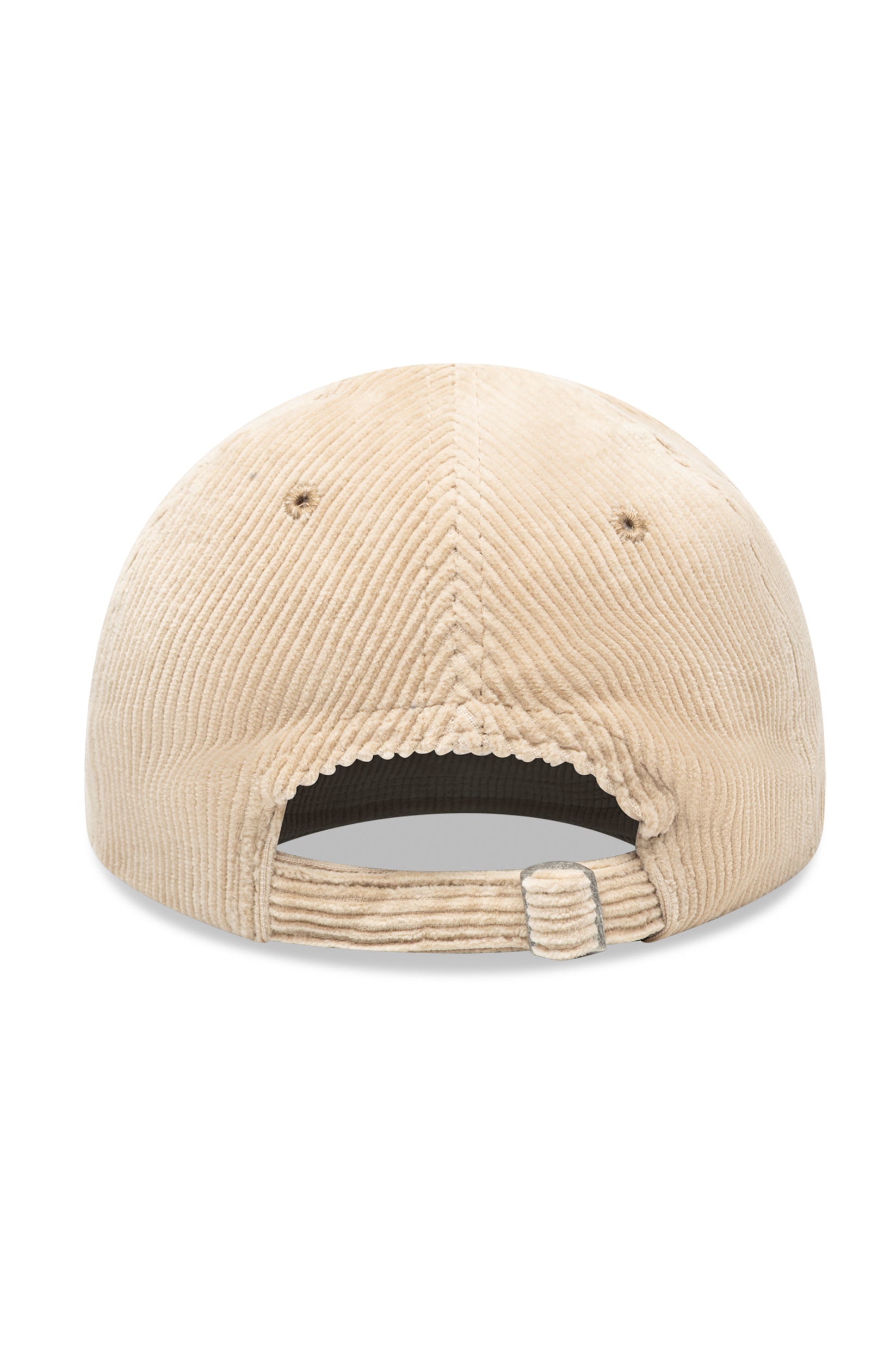 Dos casquette velours côtelé beige, fermeture réglable curseur métallique, AD 402 Ace Denim Paris