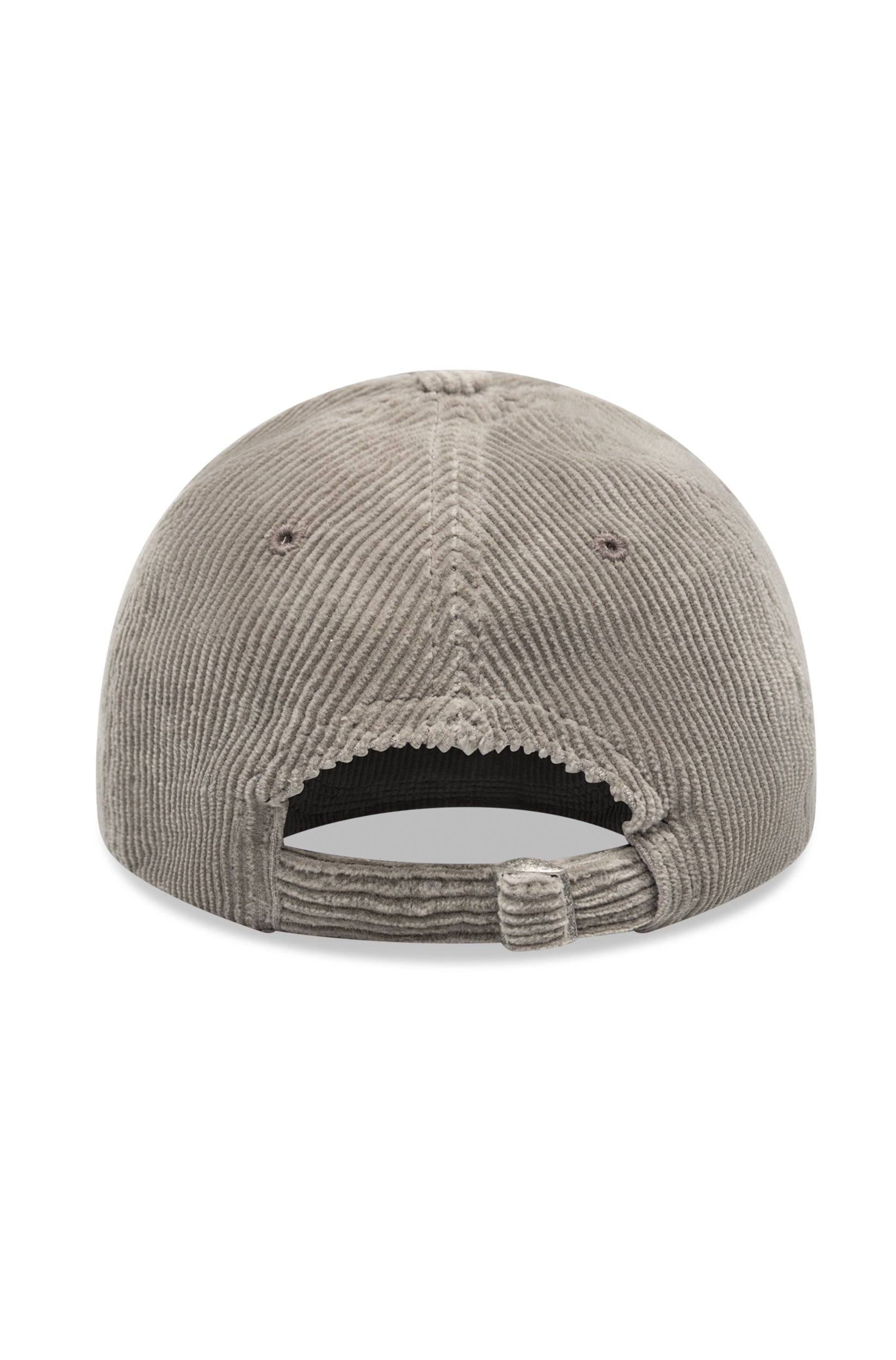 Dos casquette velours côtelé gris, fermeture réglable curseur métallique, AD 402 Ace Denim Paris