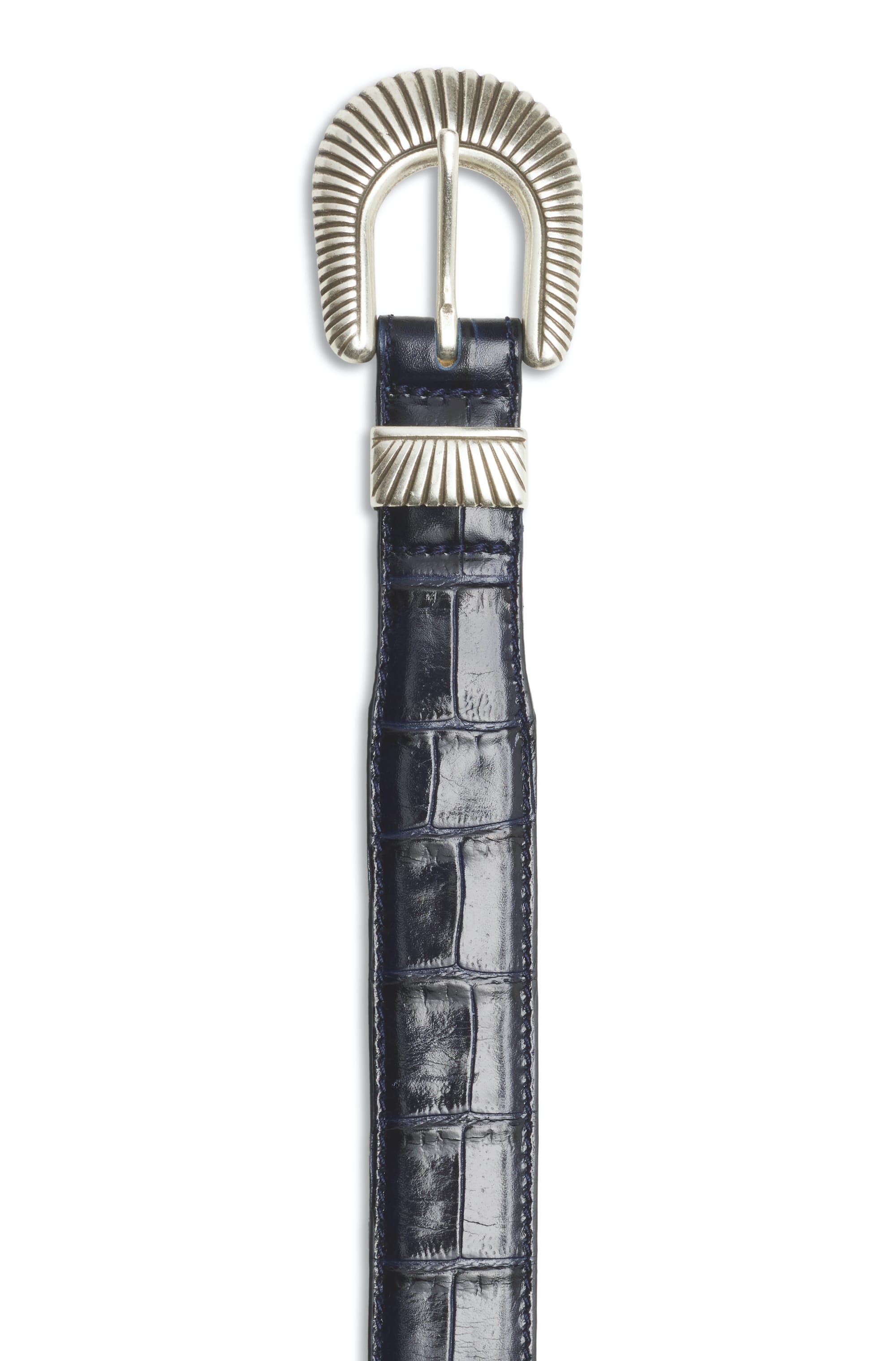 Ceinture cuir homme bleu nuit - Ace Denim Paris