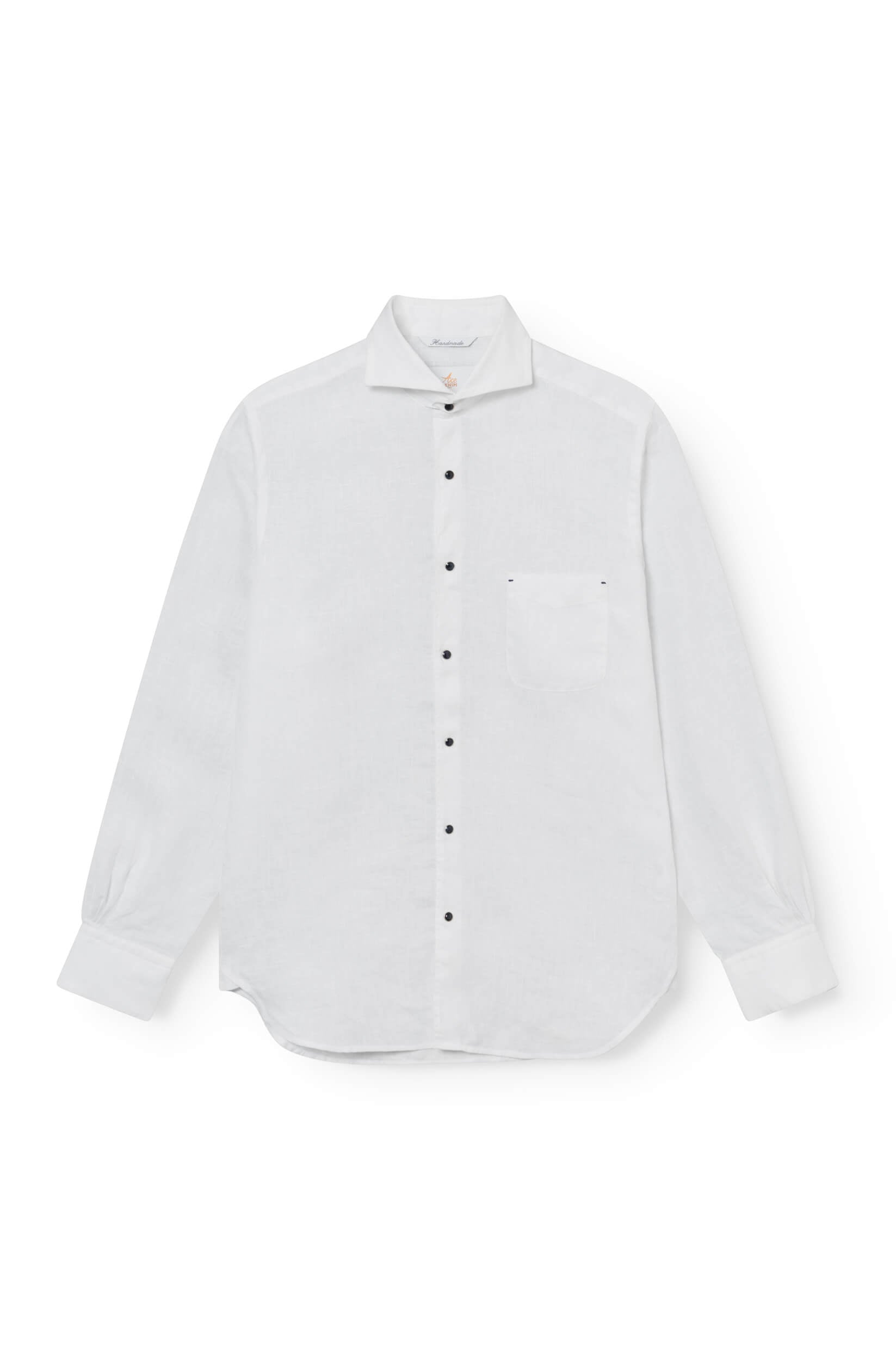 Chemise en lin blanche face