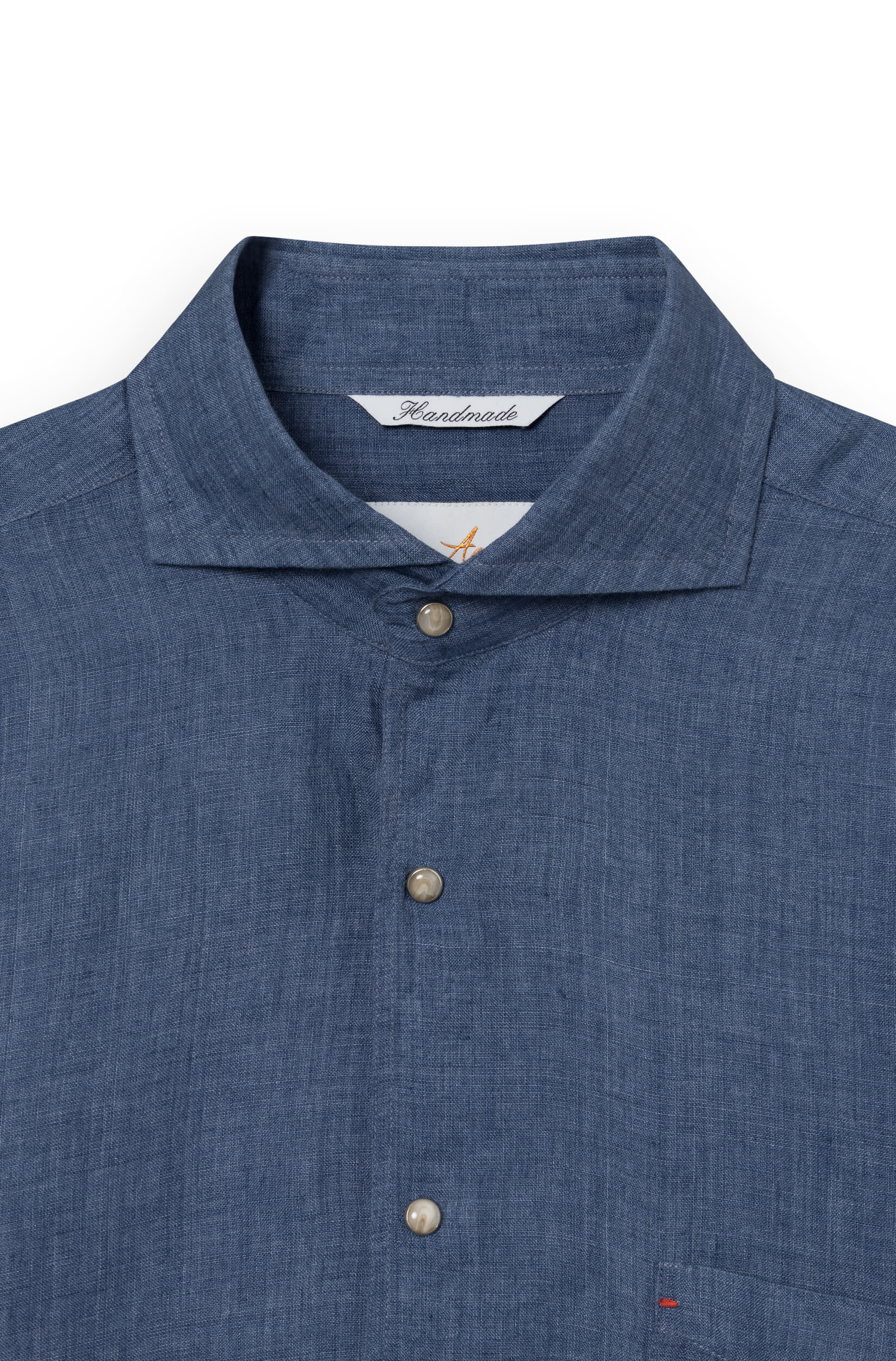 Ace Denim - Chemise en lin Homme - Bleu Indigo