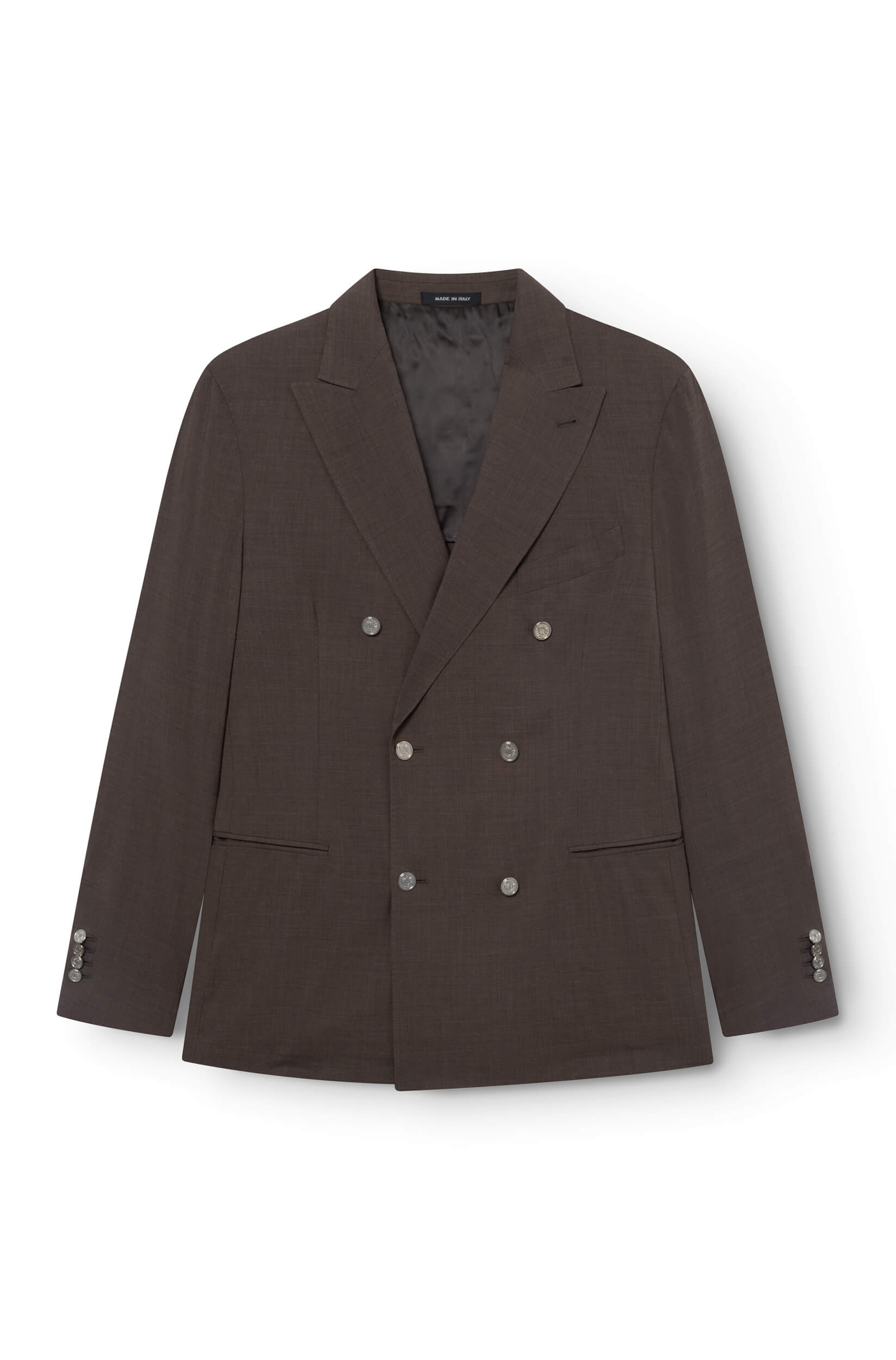 ace denim - brown double-breasted jacket - front