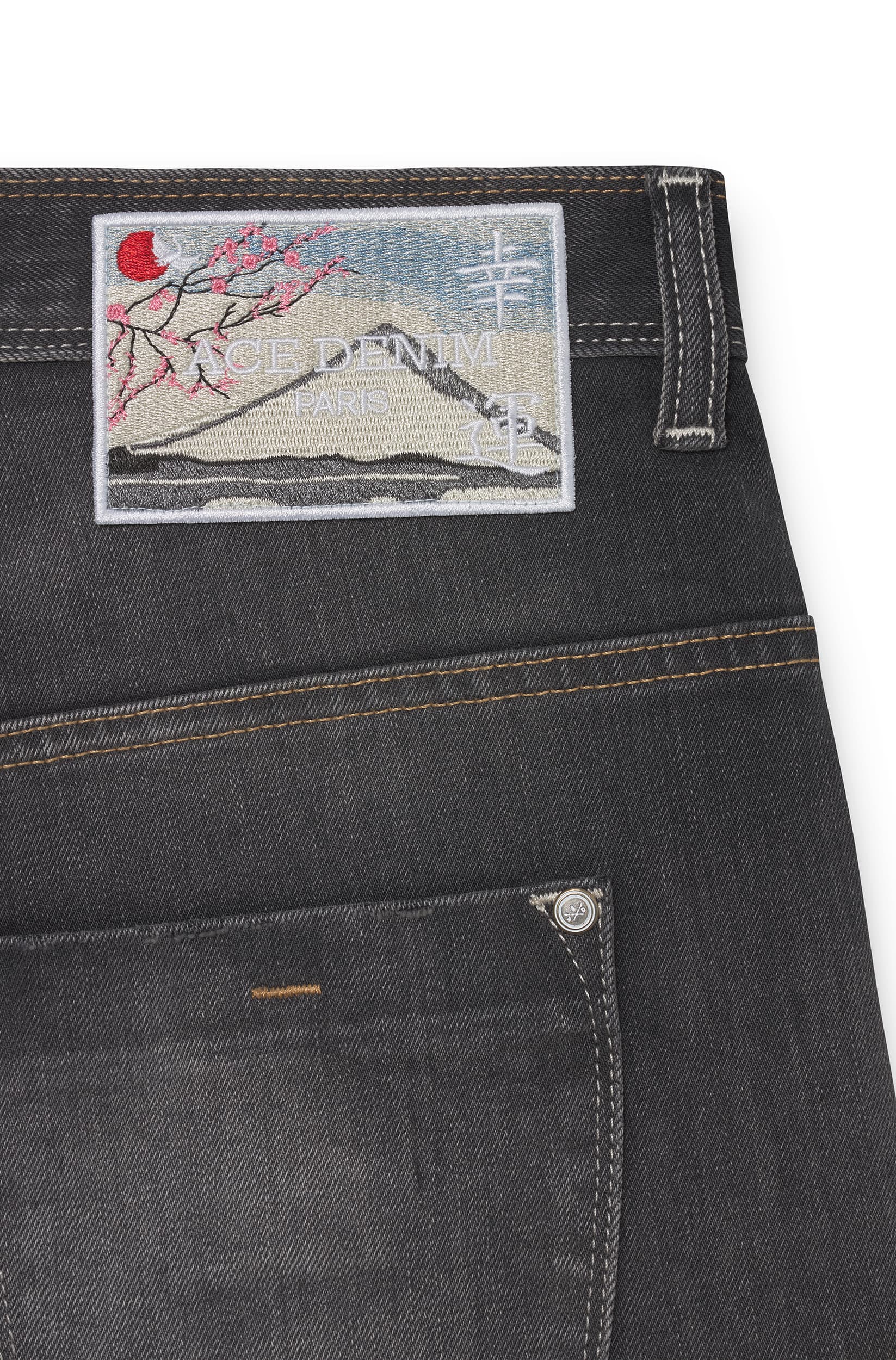 Jeans Japan selvedge homme gris Vue 3 - Ace Denim Paris