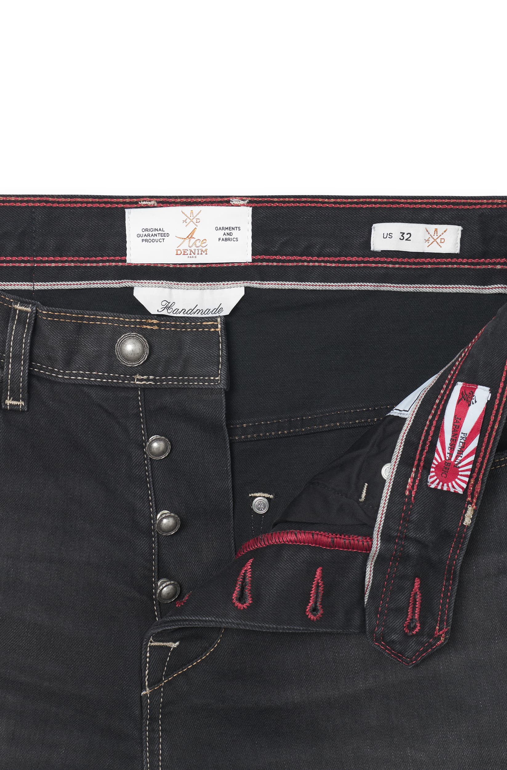 Jeans Japan selvedge homme gris foncé Vue 5 - Ace Denim Paris