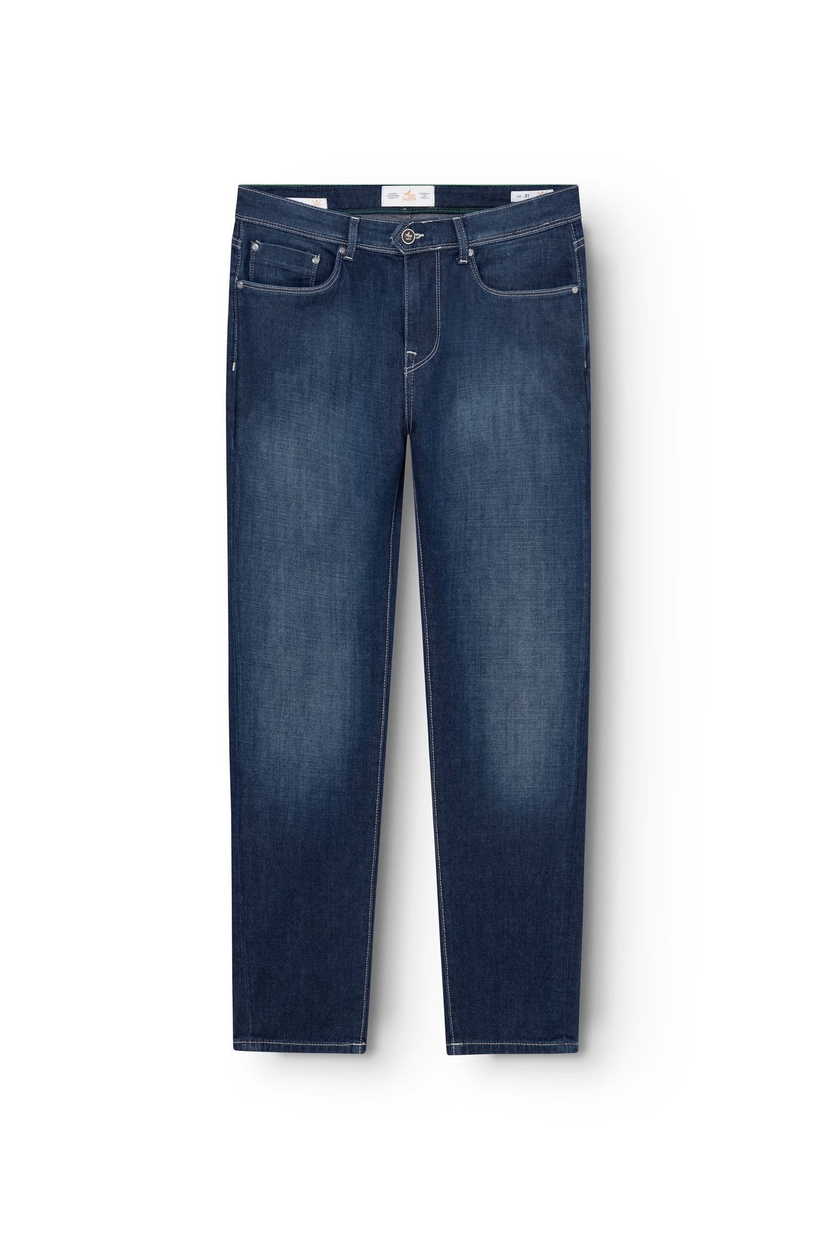 Jean homme coupe relaxed dark stone, vue de face — AD 33 Ace Denim Paris