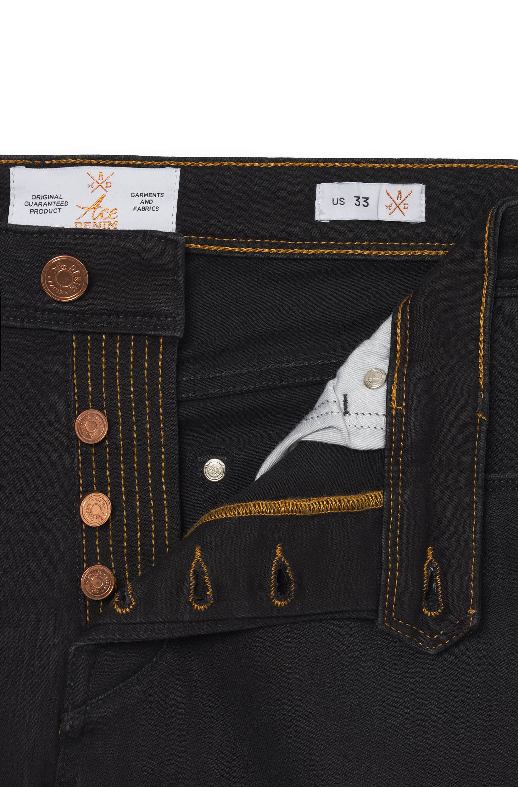 Jeans slim homme noir Vue 5 - Ace Denim Paris