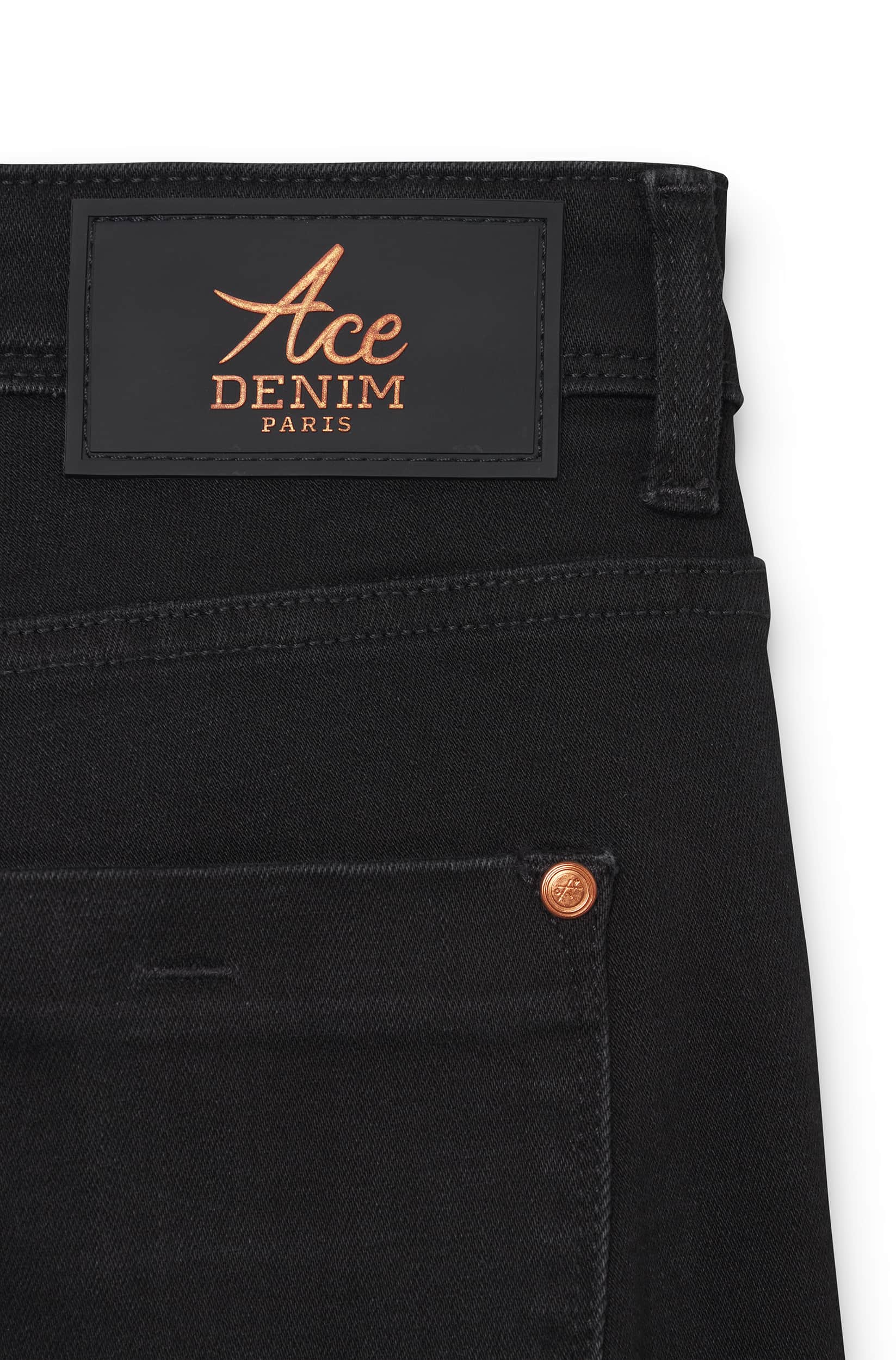 Jeans slim homme noir Vue 6 - Ace Denim Paris