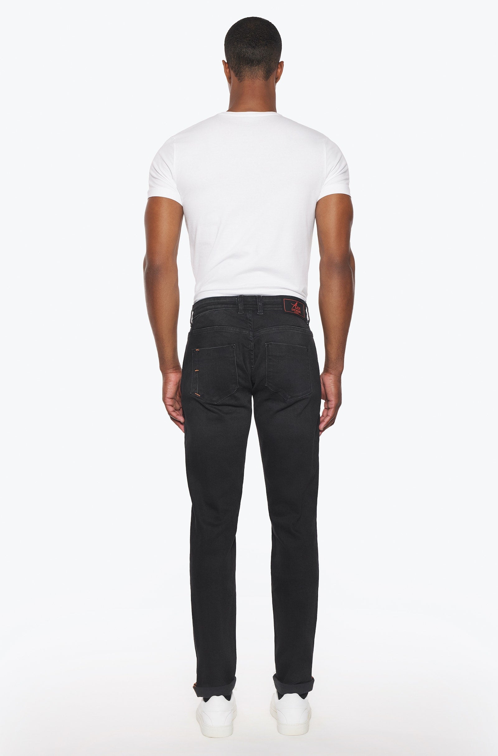 Jeans slim homme noir Vue 3 - Ace Denim Paris