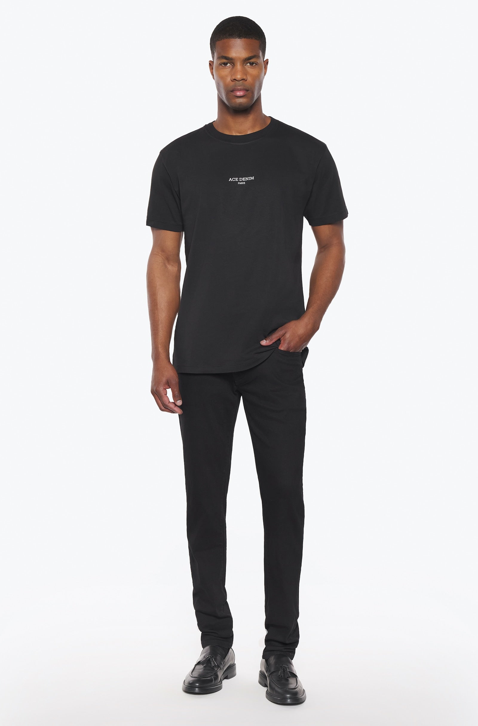 Jeans slim homme noir overdye - Ace Denim Paris