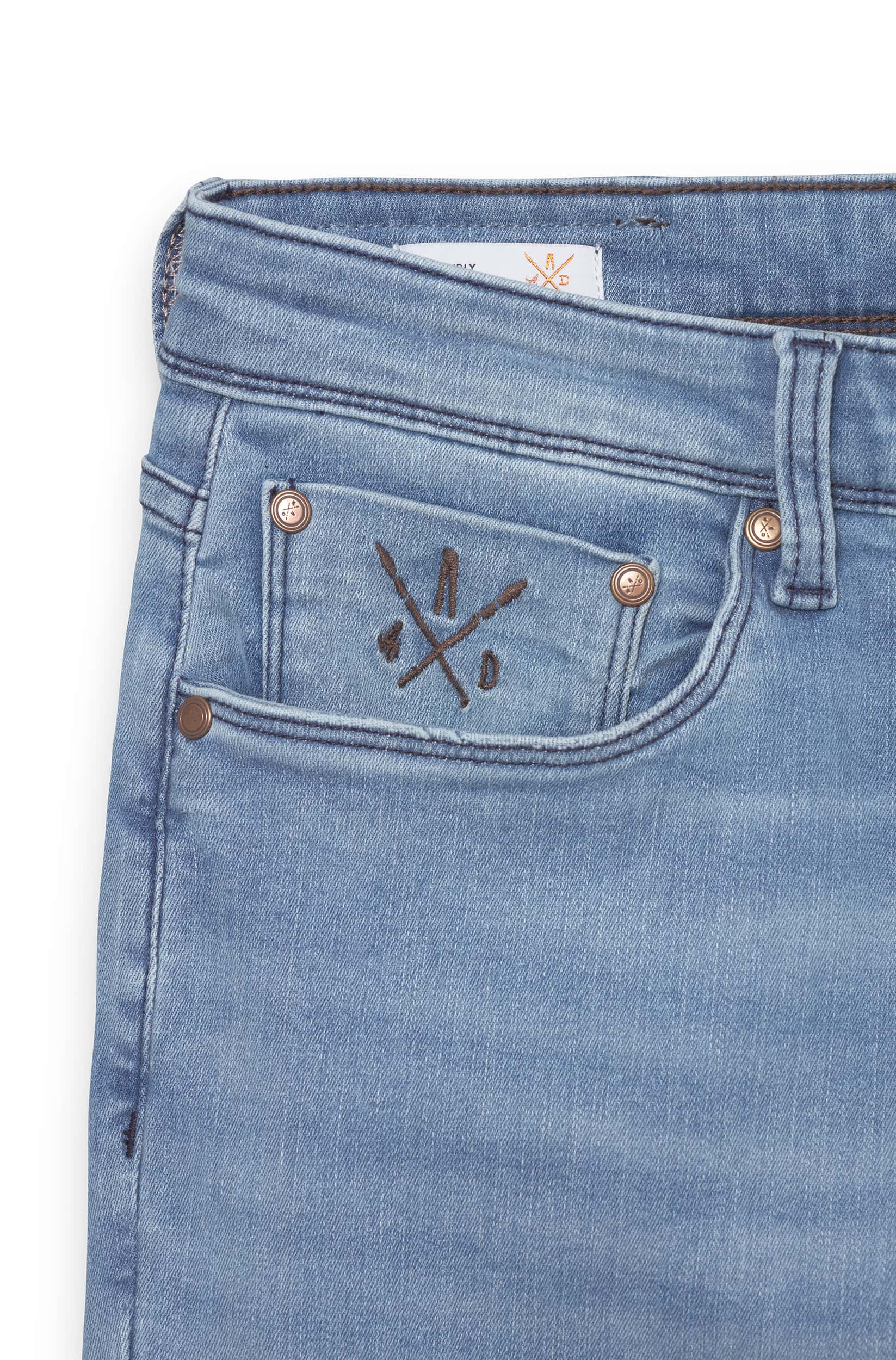 Jeans slim homme délavé brun Vue 2 - Ace Denim Paris