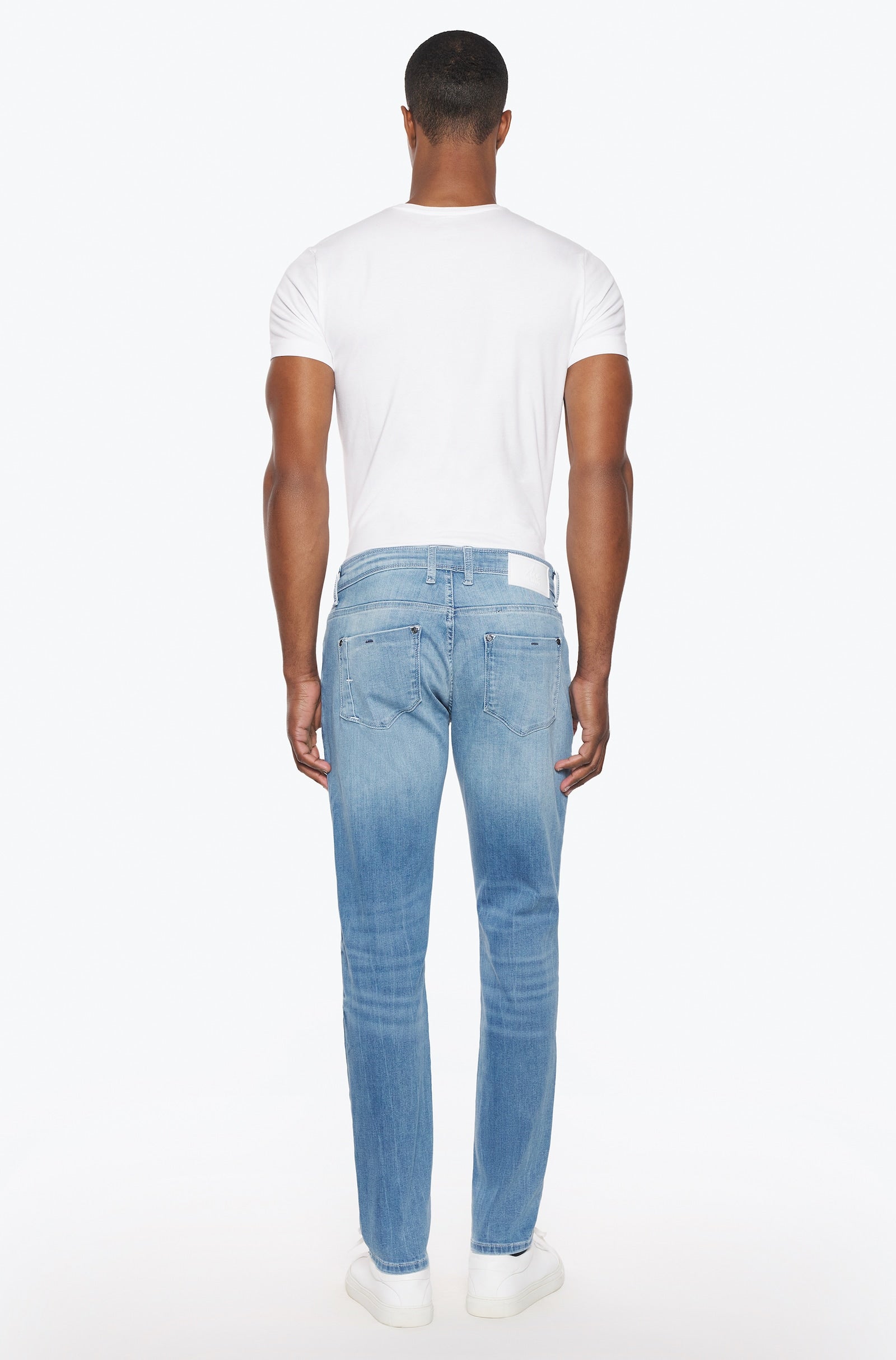 Jeans slim homme très délavé blanc Vue 3 - Ace Denim Paris