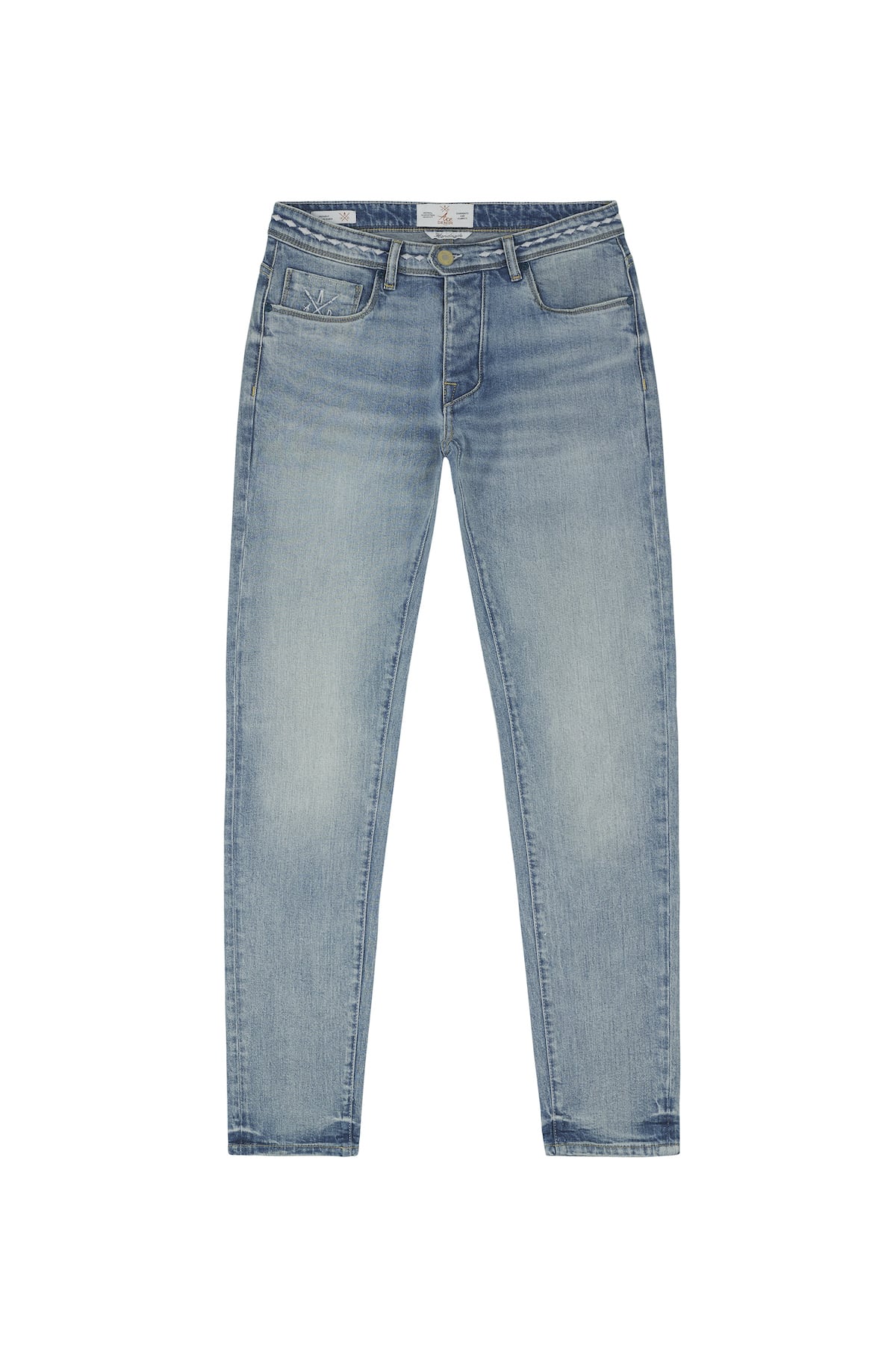 jeans slim homme bleu délavé