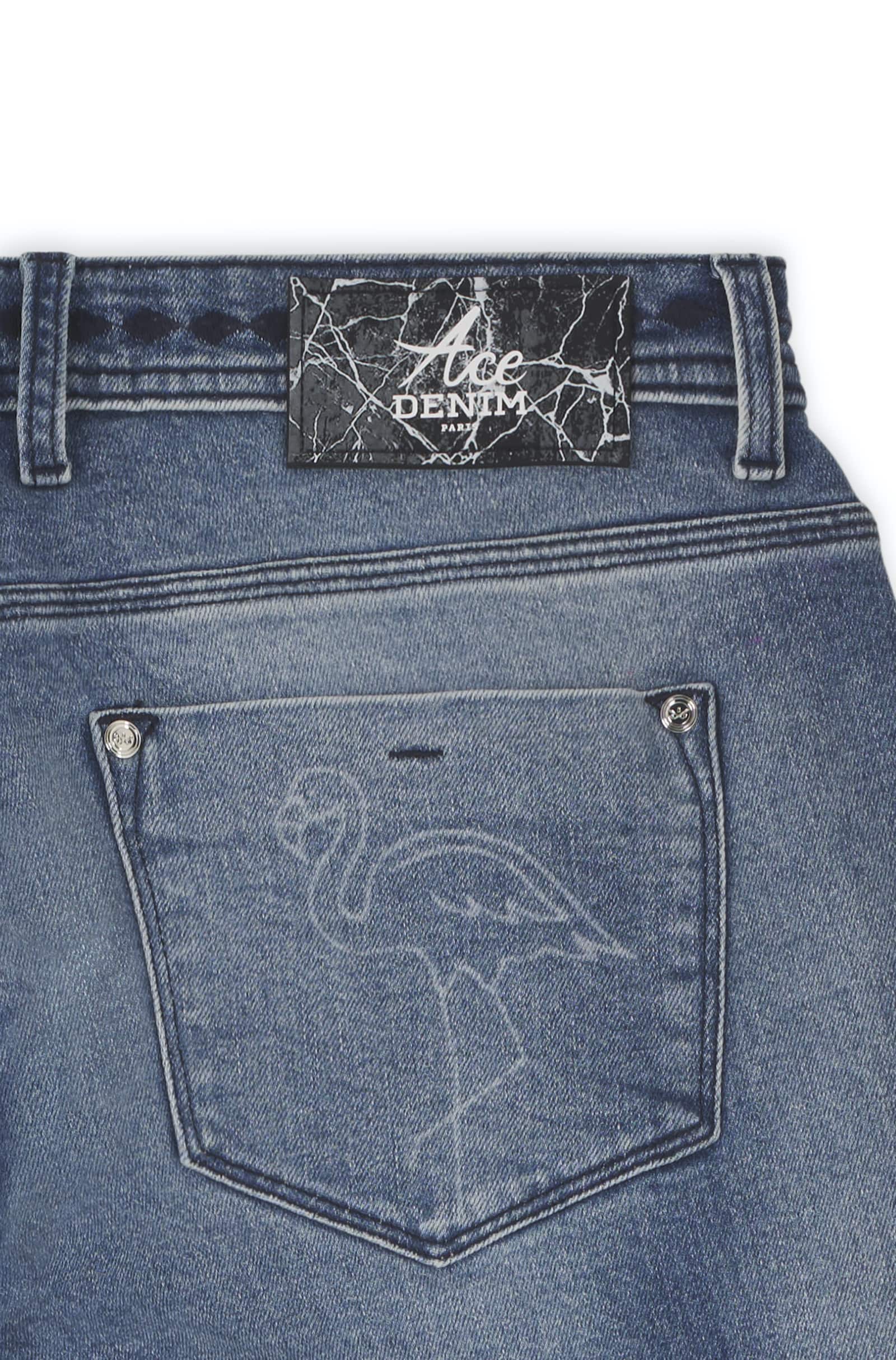 Jeans slim homme stone flamingo Vue 6 - Ace Denim Paris
