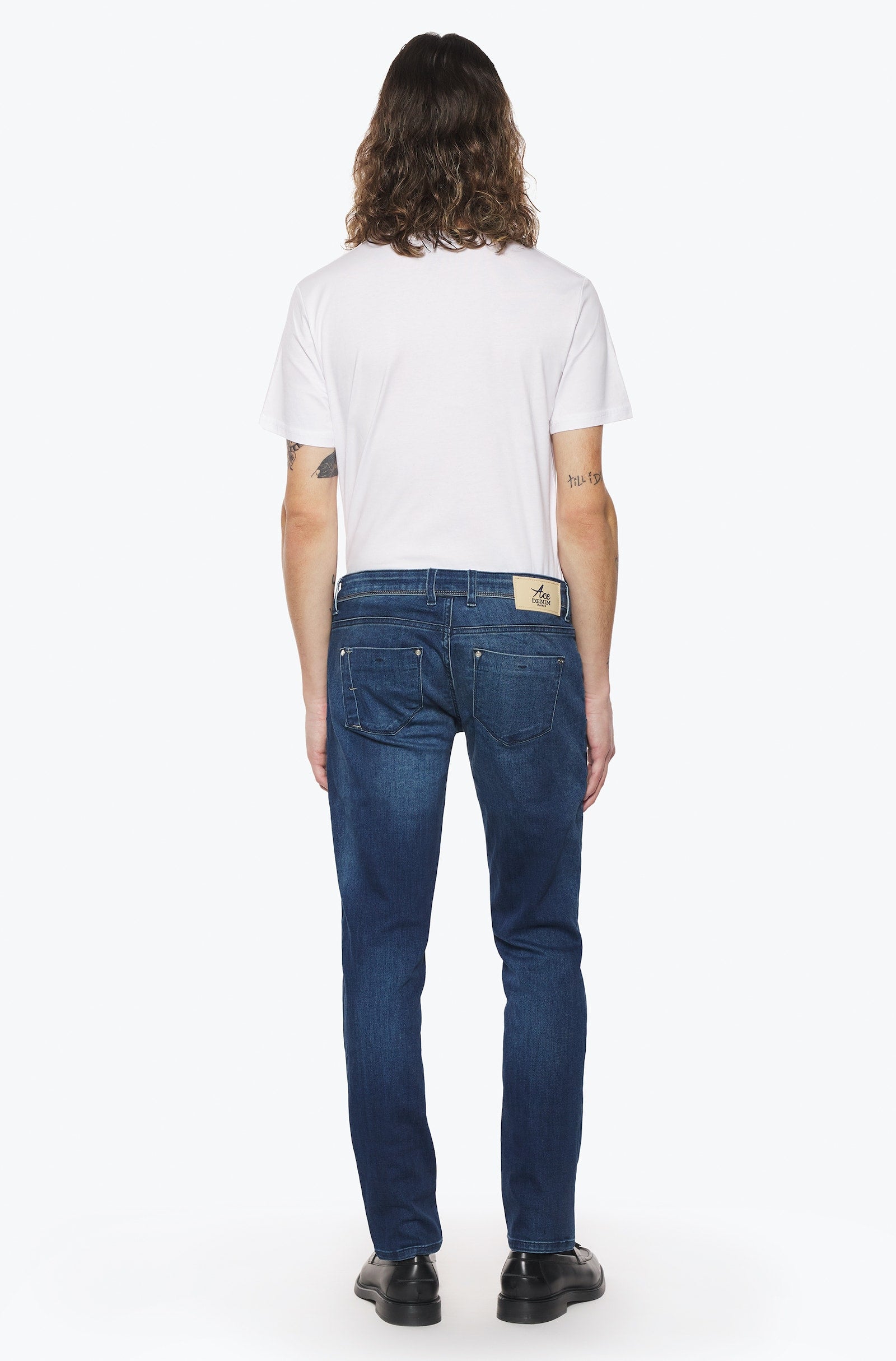 Jeans slim homme pierre foncé beige Vue 4 - Ace Denim Paris