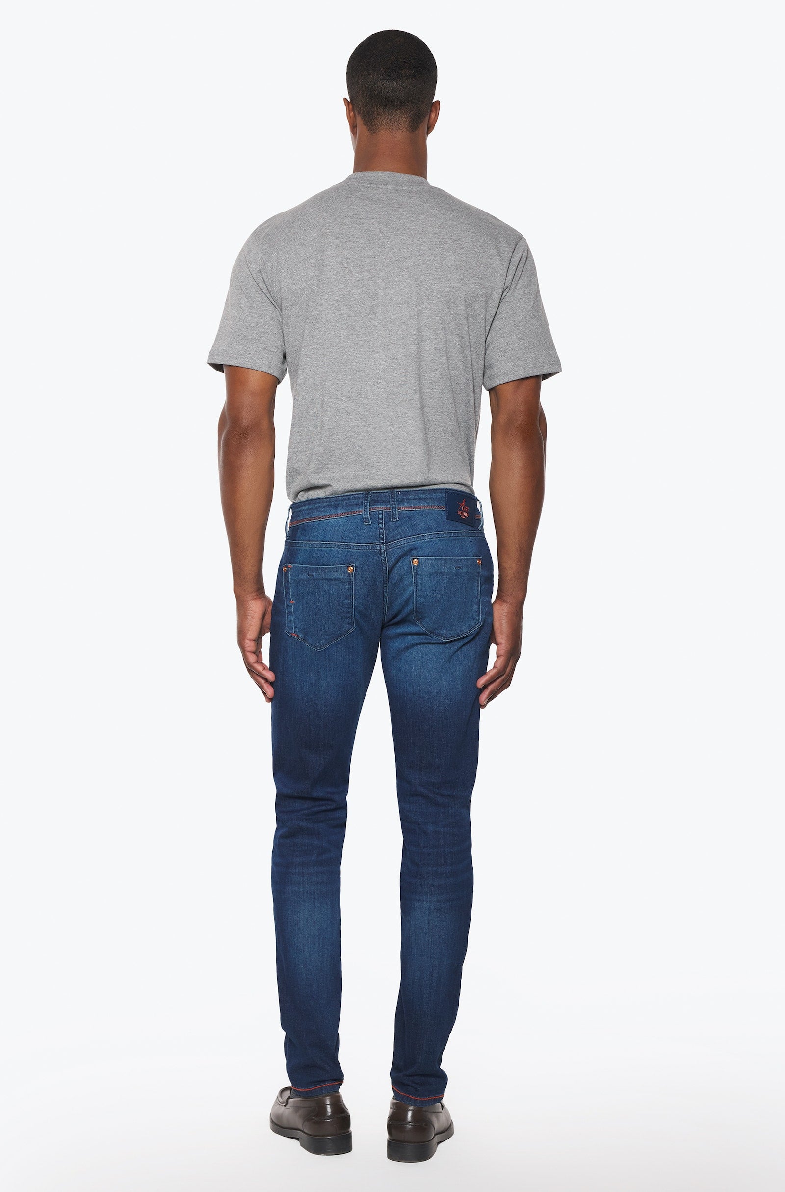 Jeans slim homme pierre foncé orange Vue 3 - Ace Denim Paris