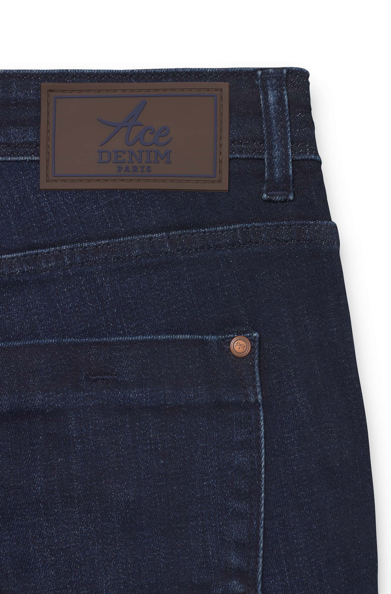 Jeans slim homme pierre foncé brun Vue 6 - Ace Denim Paris
