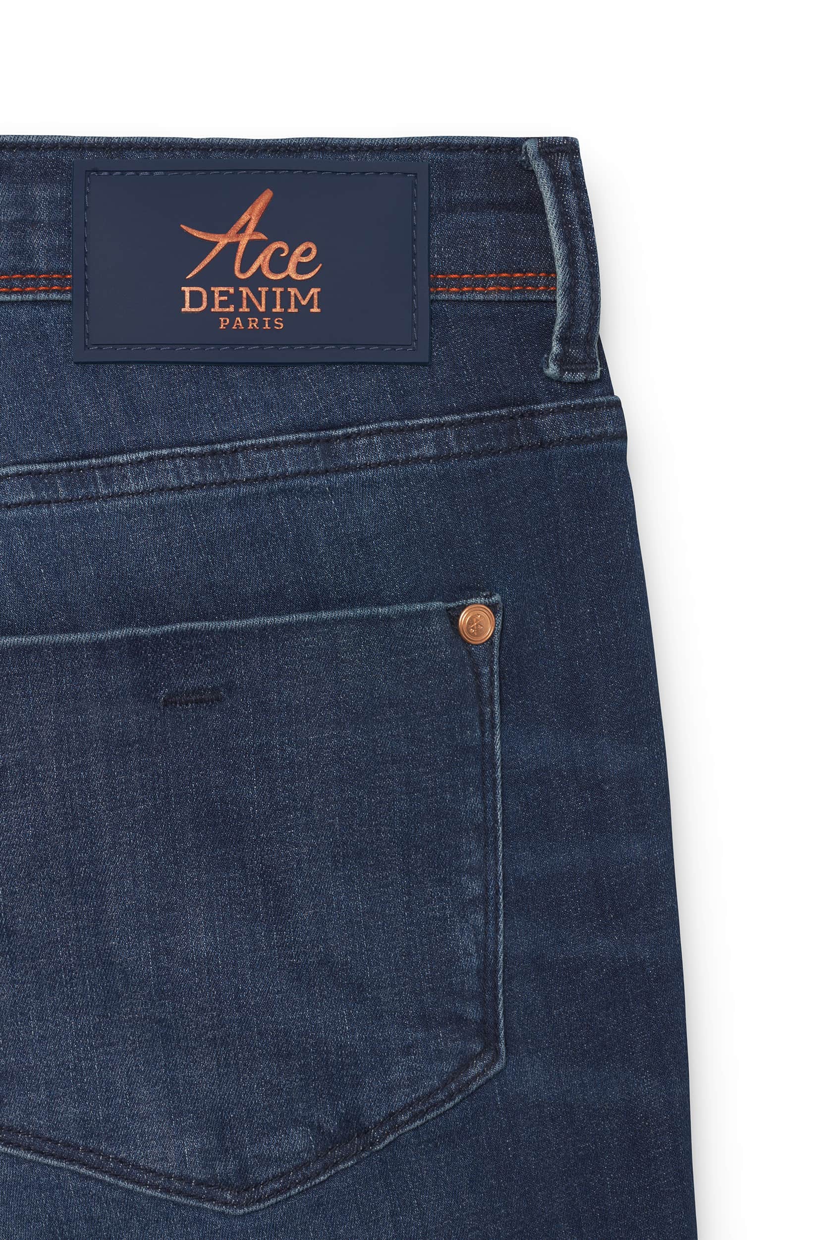 Jeans slim homme pierre foncé orange Vue 6 - Ace Denim Paris