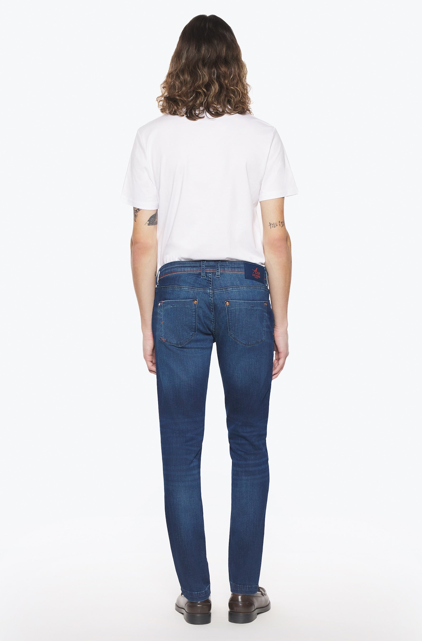Jeans slim homme pierre foncé orange Vue 4 - Ace Denim Paris