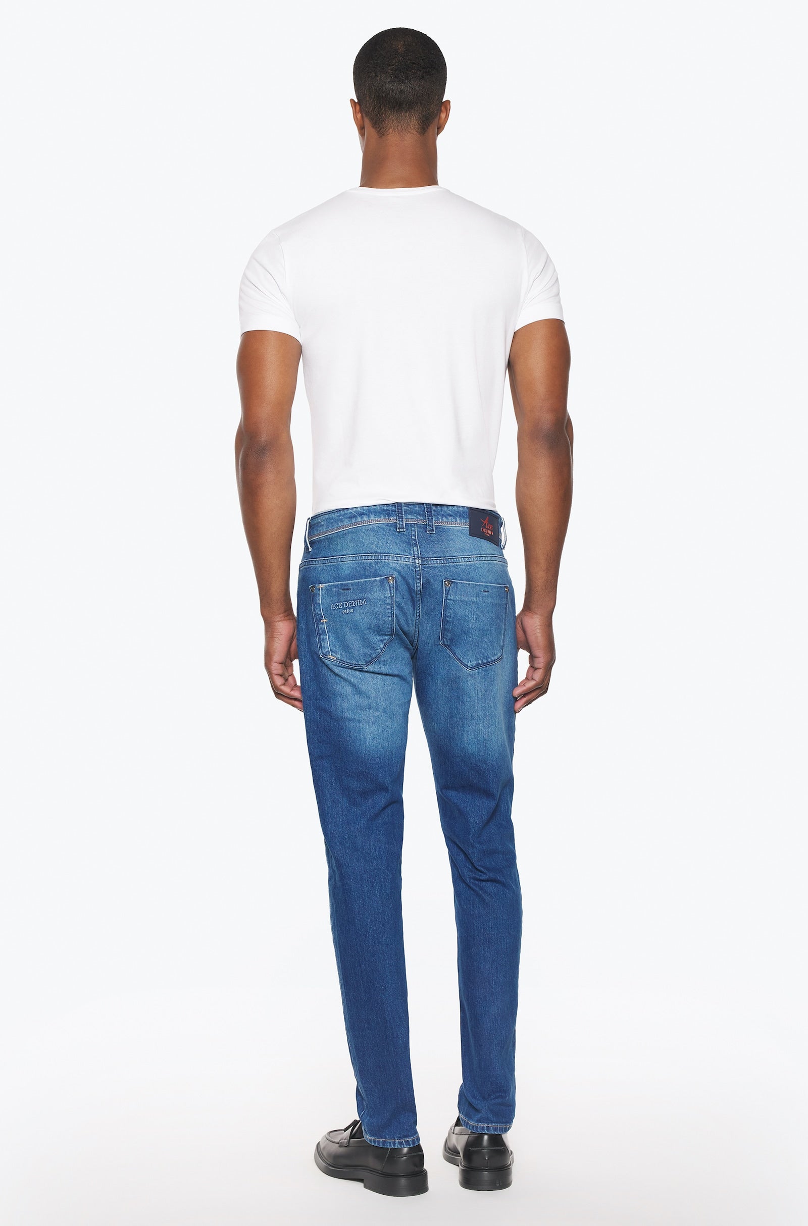Jeans slim homme stone 3d camel Vue 2 - Ace Denim Paris