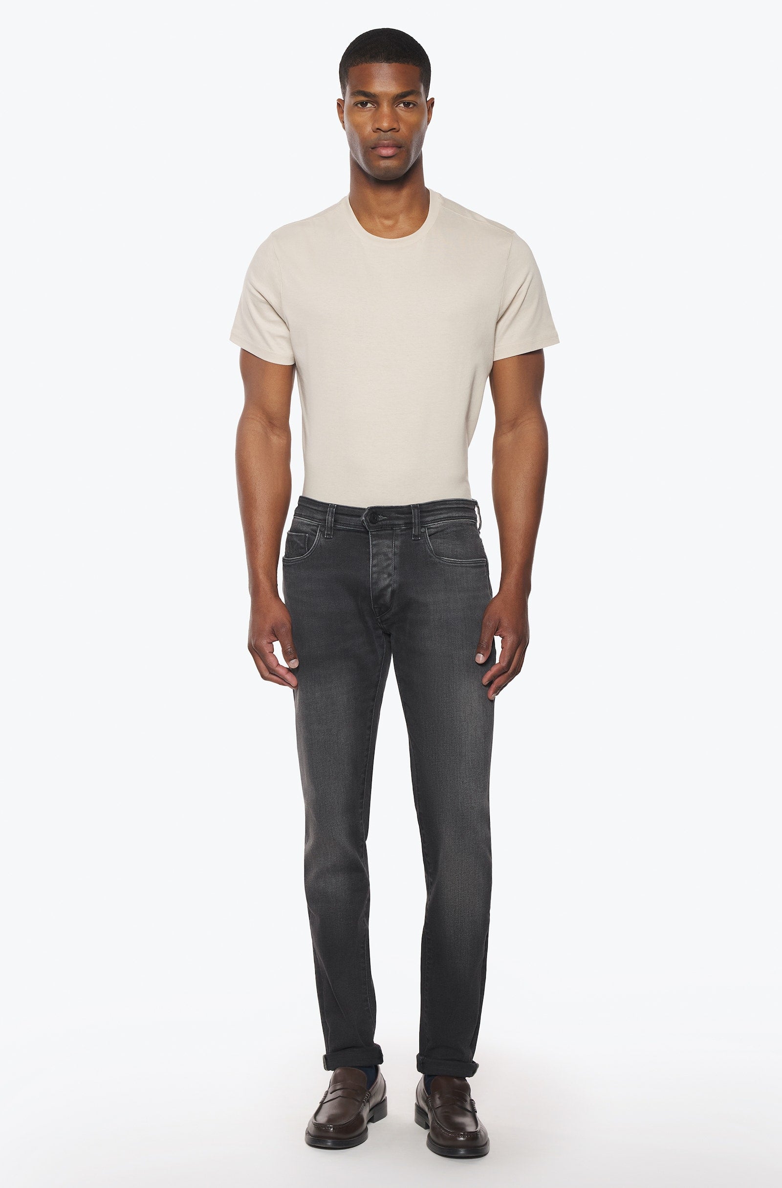Jeans slim homme gris vert foncé - Ace Denim Paris