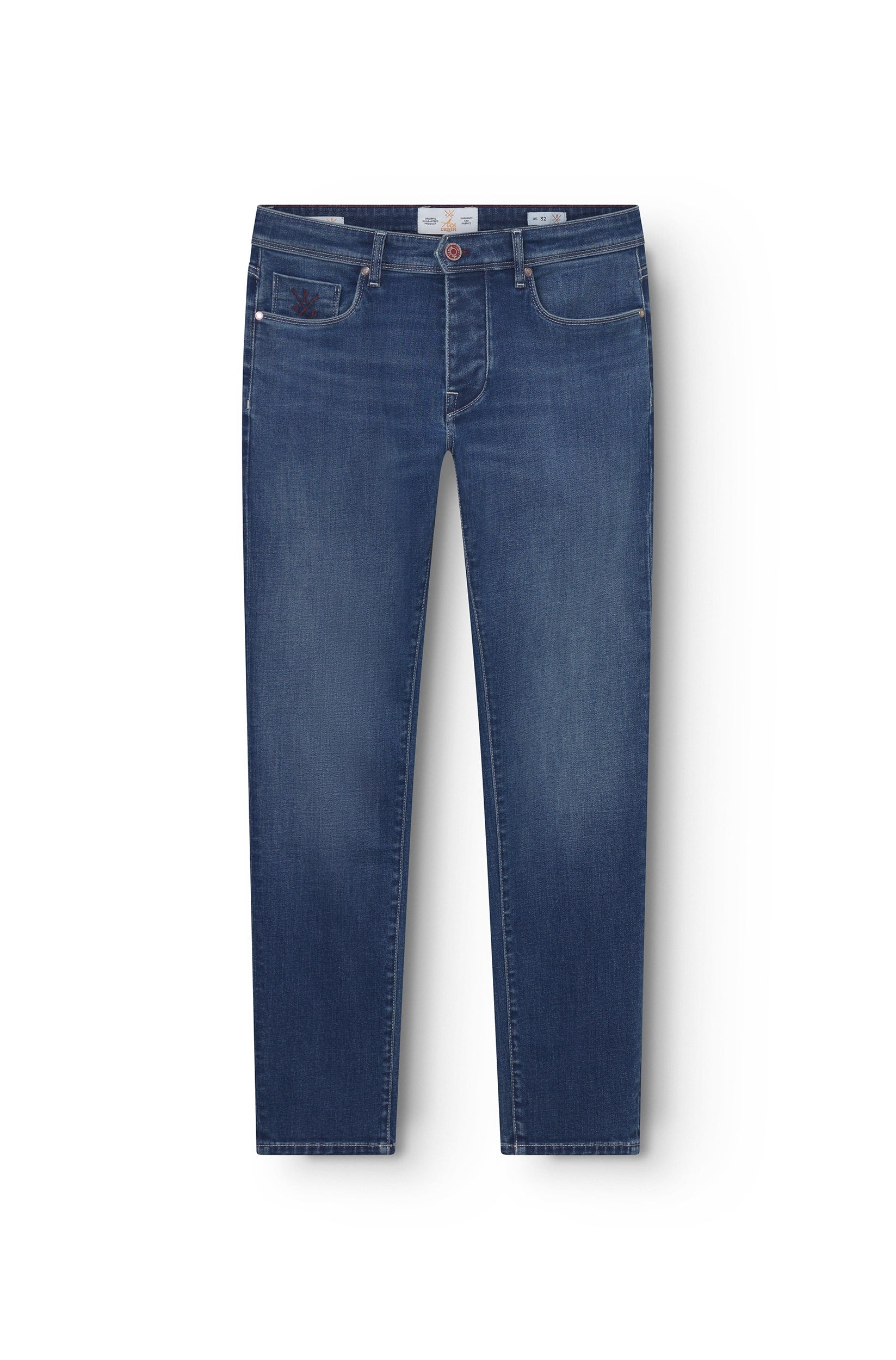 Jeans slim homme pierre moyen bordeaux - Ace Denim Paris
