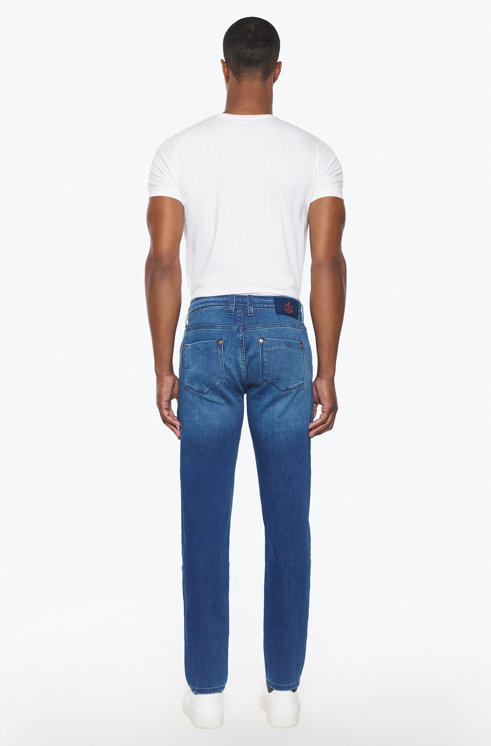 Jeans slim homme pierre moyen navy Vue 3 - Ace Denim Paris