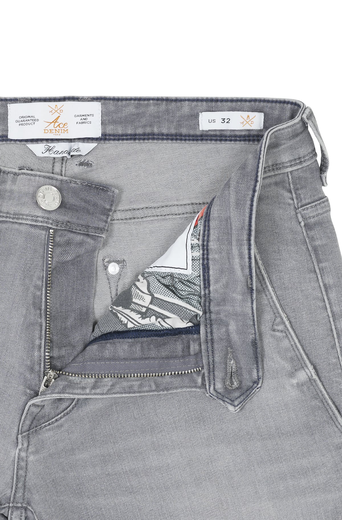 Pantalon Milano homme gris lune Vue 3 - Ace Denim Paris