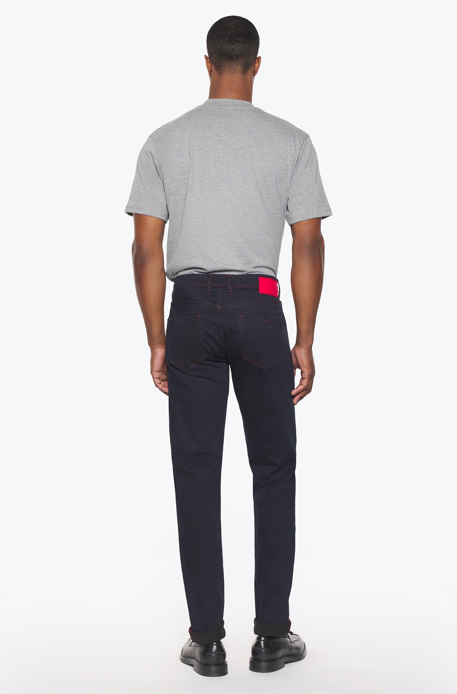 Jeans slim homme noir navy bordeaux Vue 3 - Ace Denim Paris