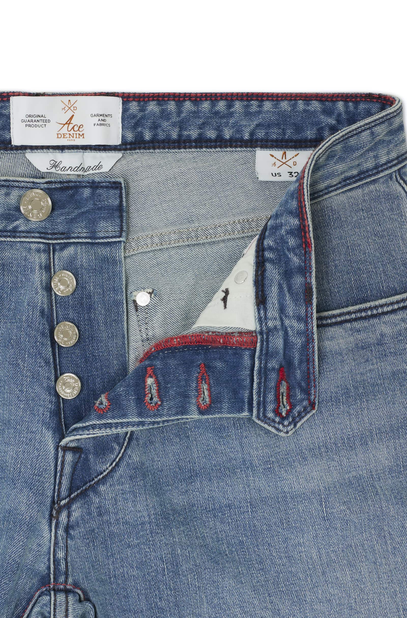 Jeans selvedge homme stone heavy Vue 2 - Ace Denim Paris
