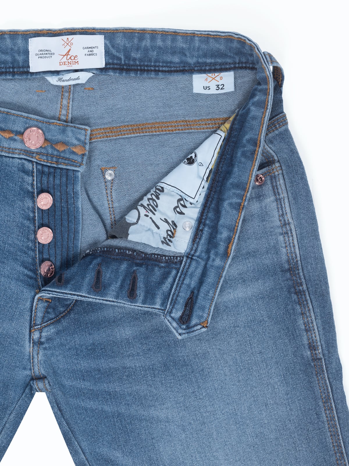 Jeans slim homme stone camel Vue 4 - Ace Denim Paris