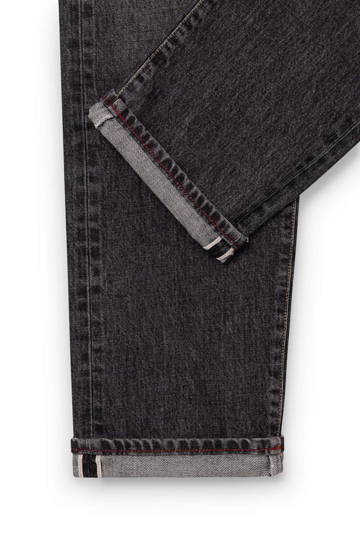 Détail lisière selvedge jean droit gris foncé Kurabo — AD 53 Selvedge Ace Denim Paris