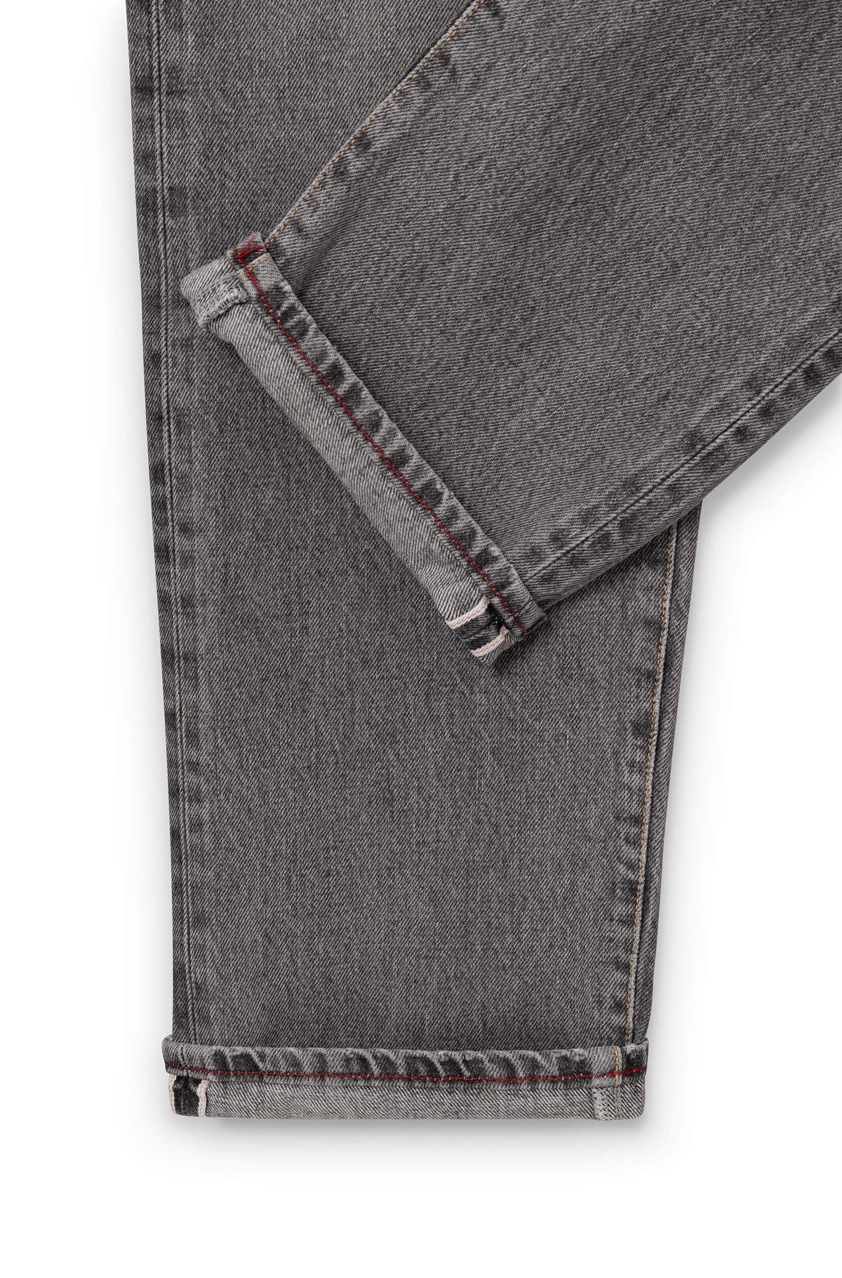 Détail lisière selvedge jean droit gris Kurabo — AD 53 Selvedge Ace Denim Paris