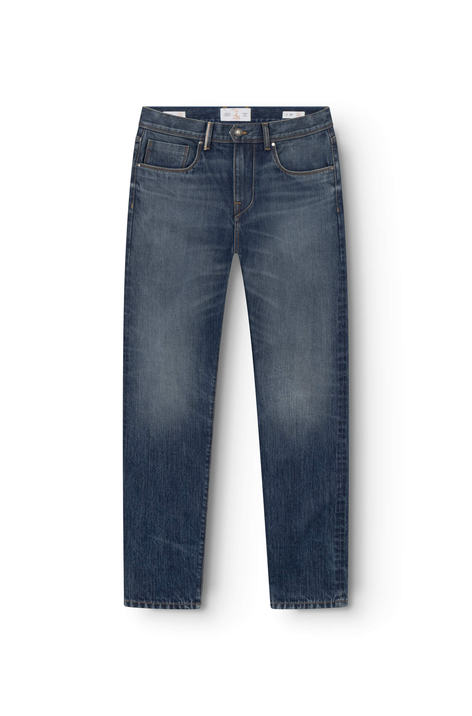 Jeans bleu en selvedge japonais avec coupe carrot
