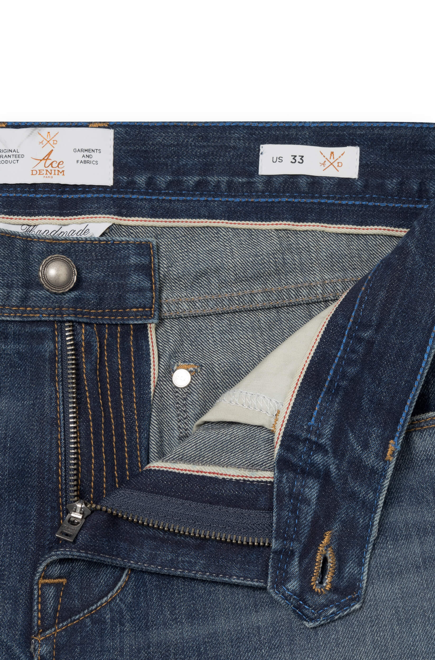 Jeans carrot homme pierre foncé Vue 4 - Ace Denim Paris
