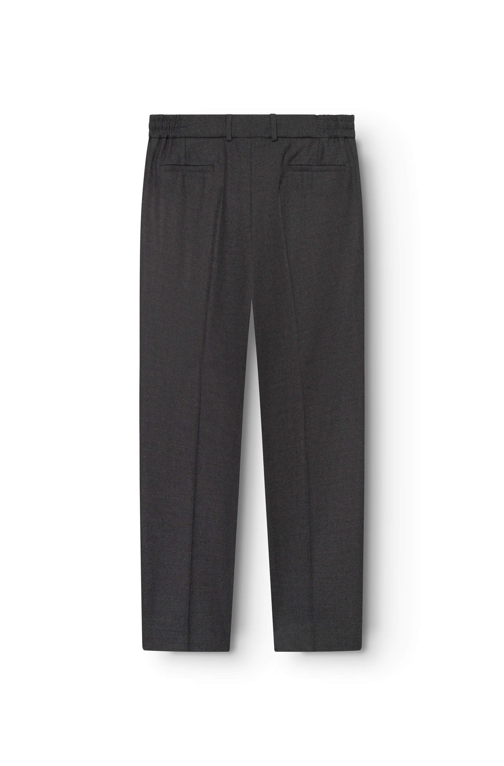 AD 47 - Straight-Leg Pleated Trousers in Anthracite Merino Wool