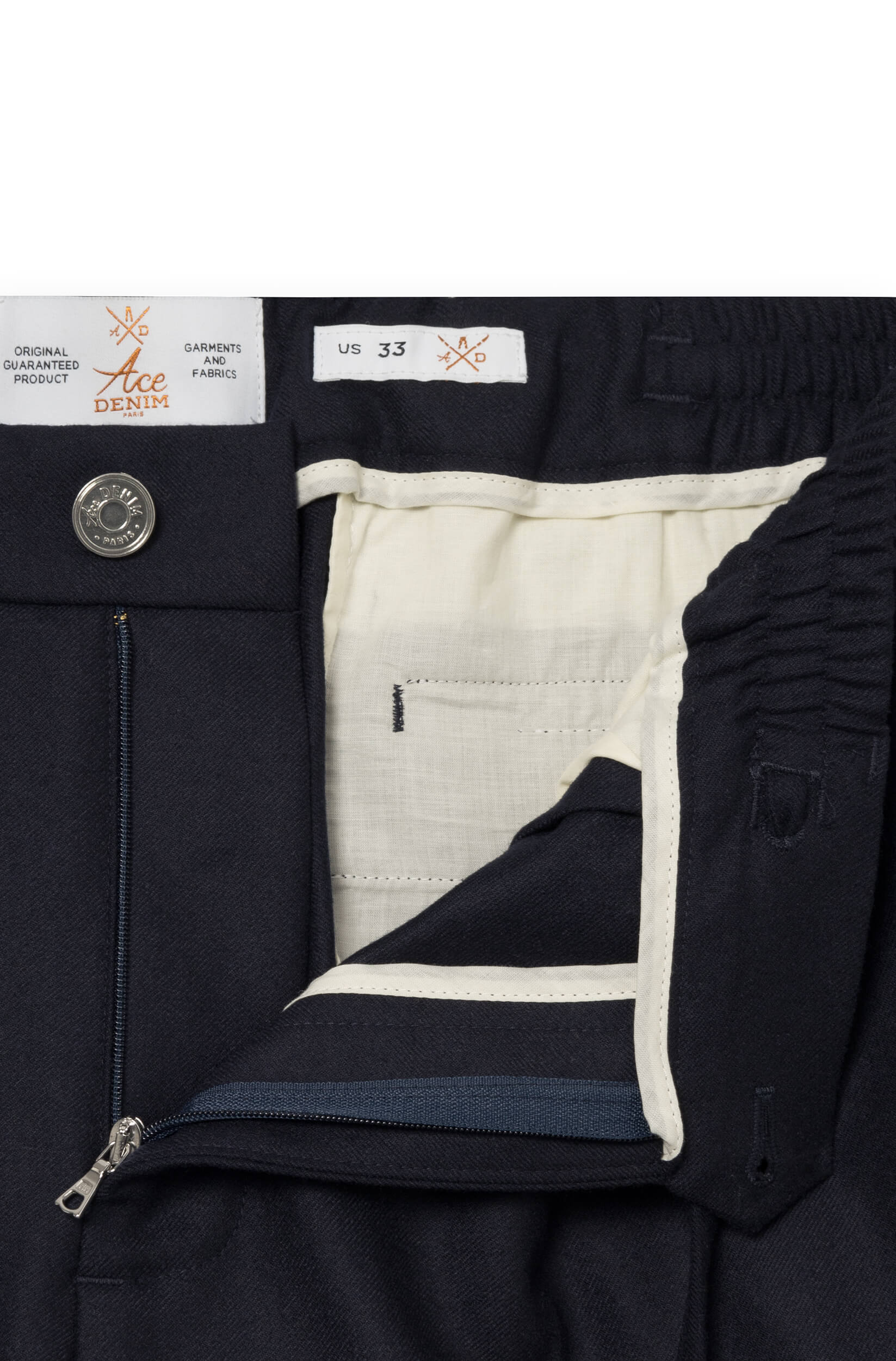 AD 47 - Pantalon Ample en Laine Mérinos Marine