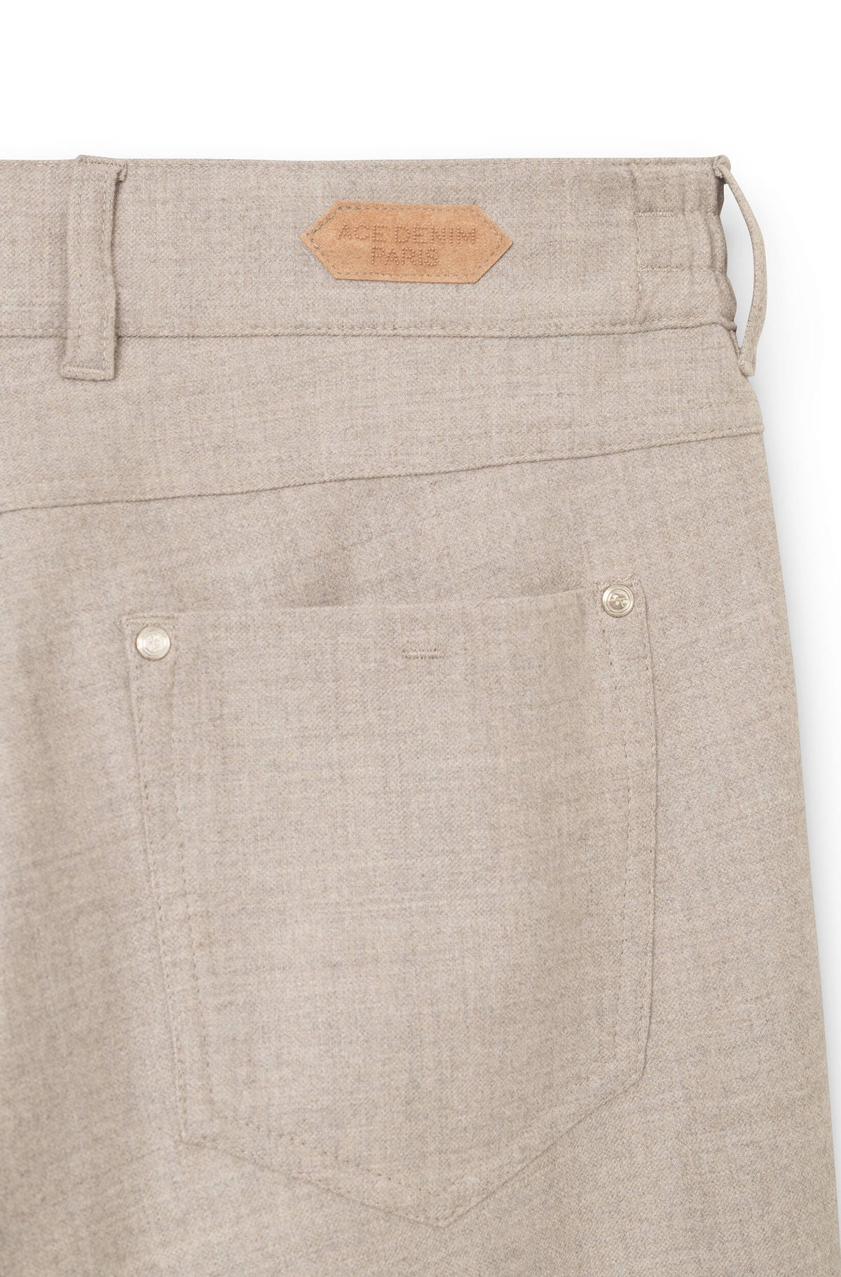 AD 45 - Beige Wool Flannel Trousers