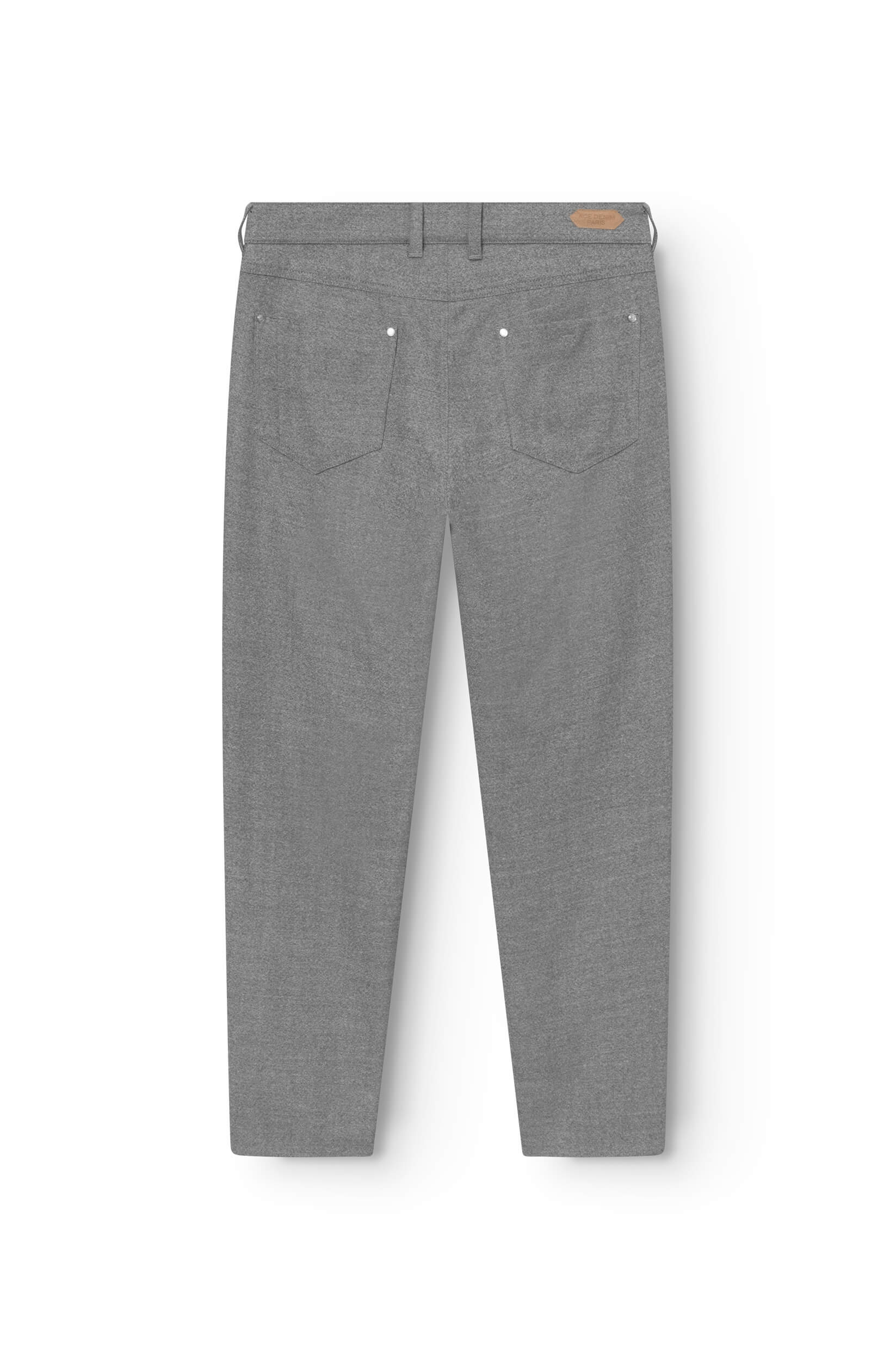 Back of the straight gray Loro Piana trousers for men