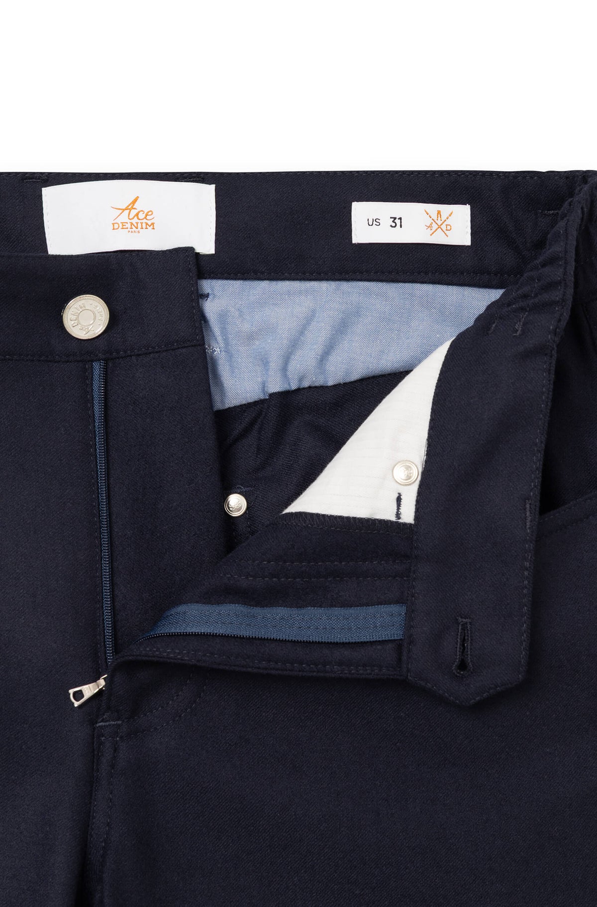 AD 45 - Navy Wool Flannel Trousers