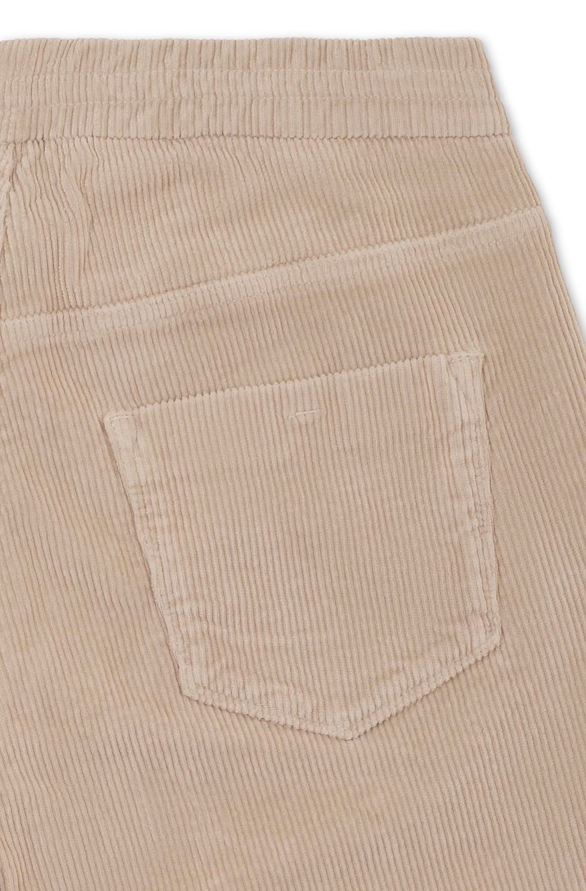 Detail back pocket, beige corduroy trousers — Ace Denim Paris