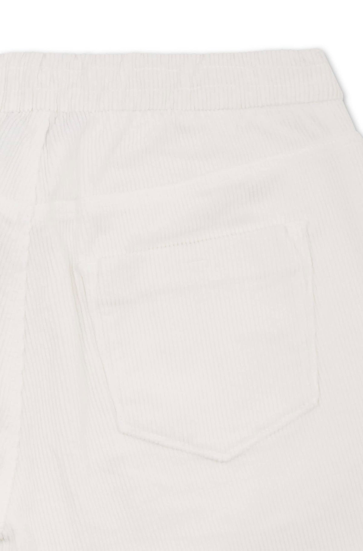 Detail back pocket, off-white corduroy trousers — Ace Denim Paris