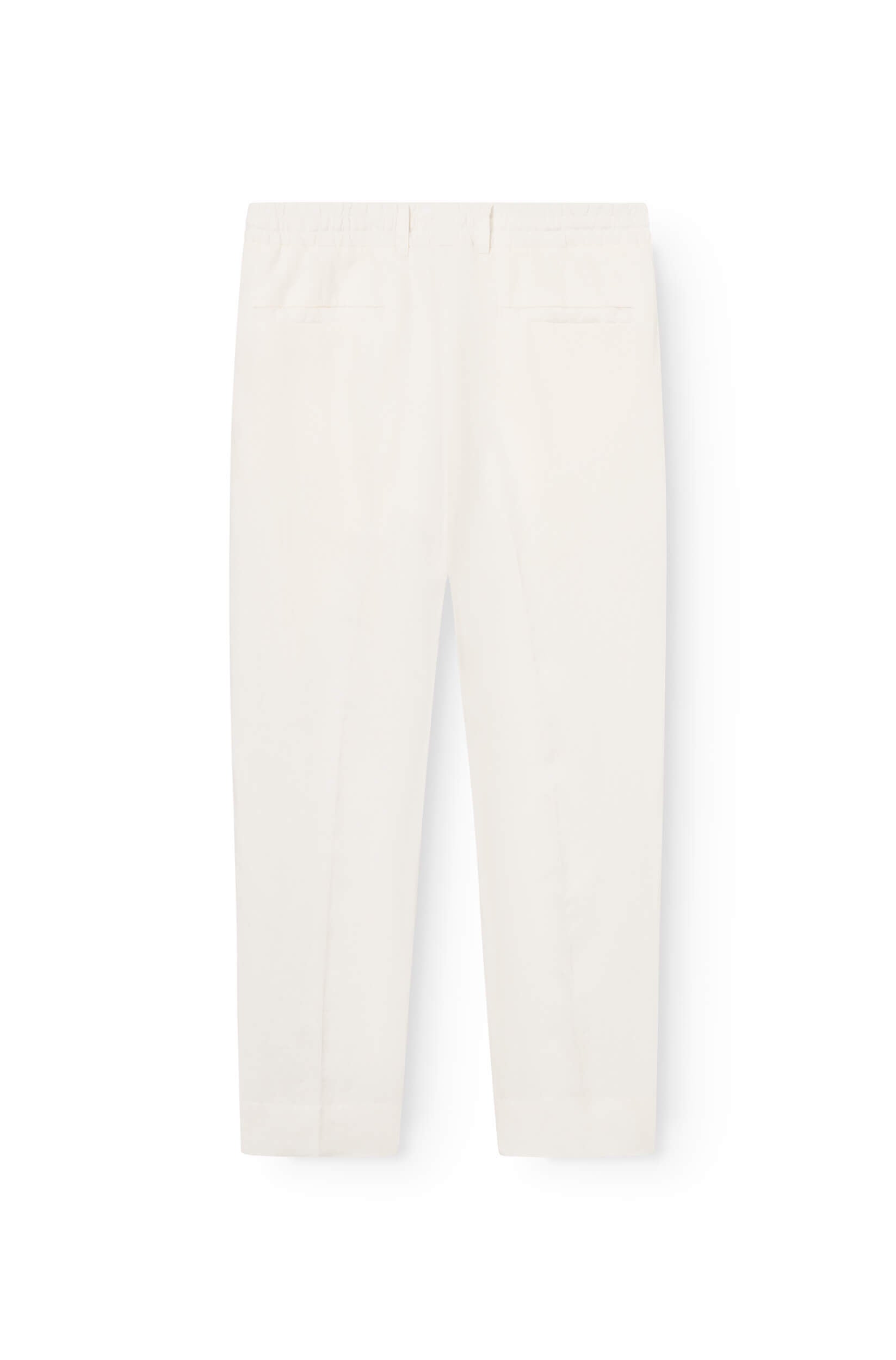 Arrière du pantalon jogging en lin blanc