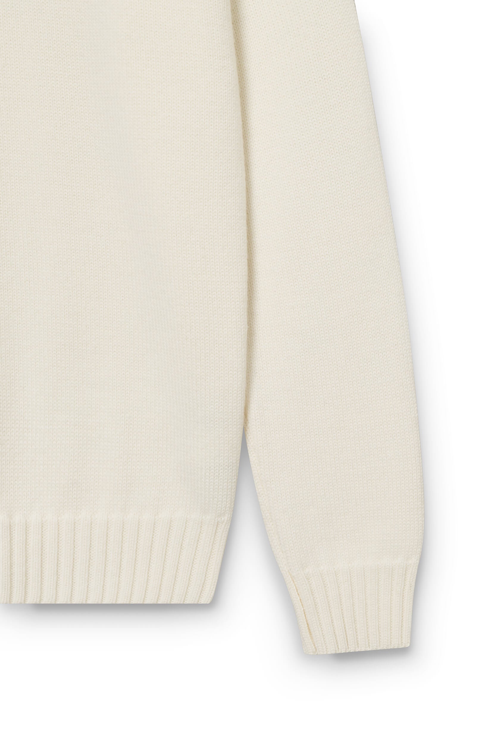 Pull col rond homme à blanc cassé Vue 3 - Ace Denim Paris