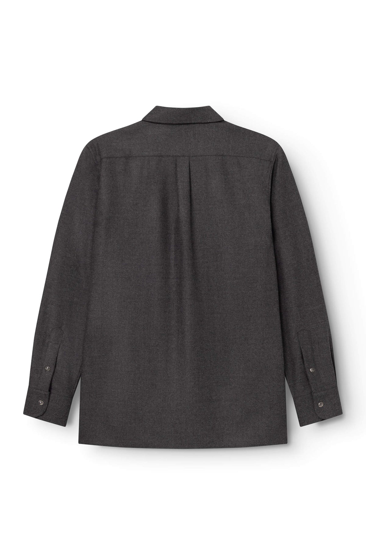 Surchemise en laine mérinos gris anthracite AD 82 vue dos — Ace Denim Paris